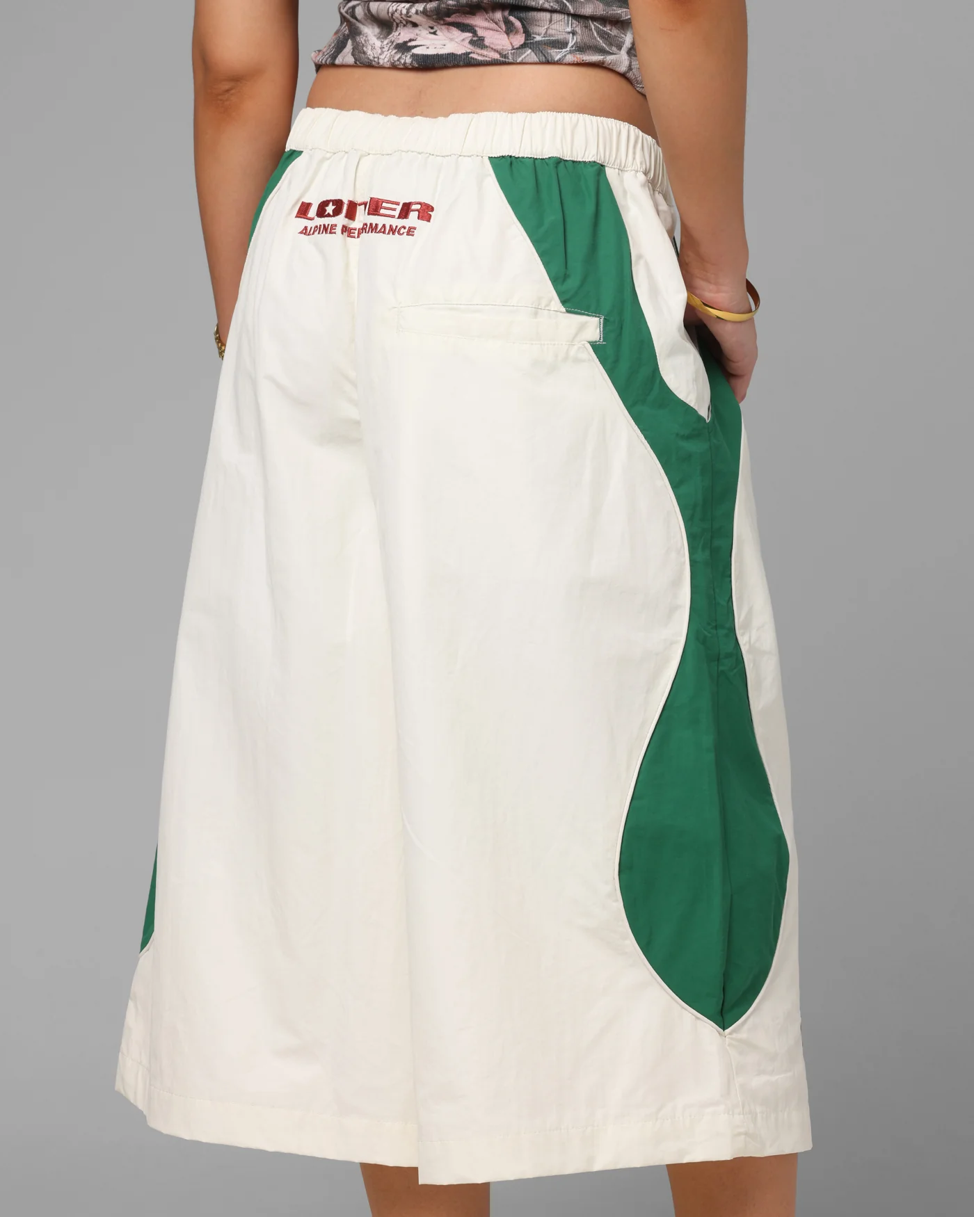 Loiter Club Classic Track Shorts White/Green