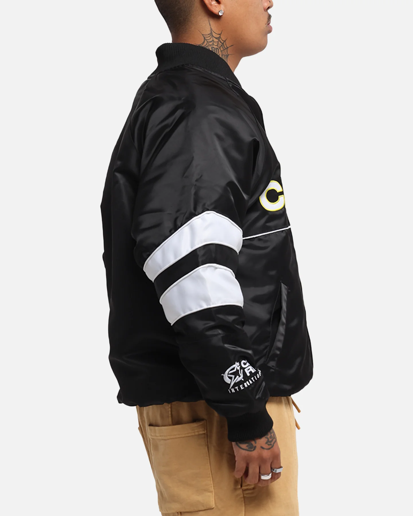 Carre Rally Panelled Bomber Jacket Black