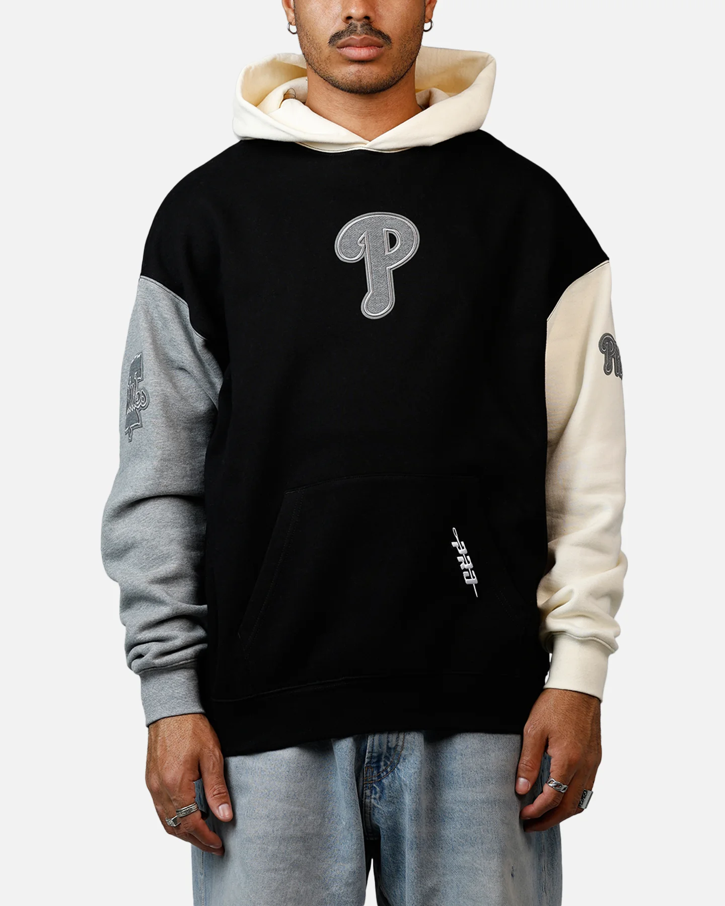 Pro Standard Philadelphia Phillies Reverse French Terry Hoodie Black/Grey
