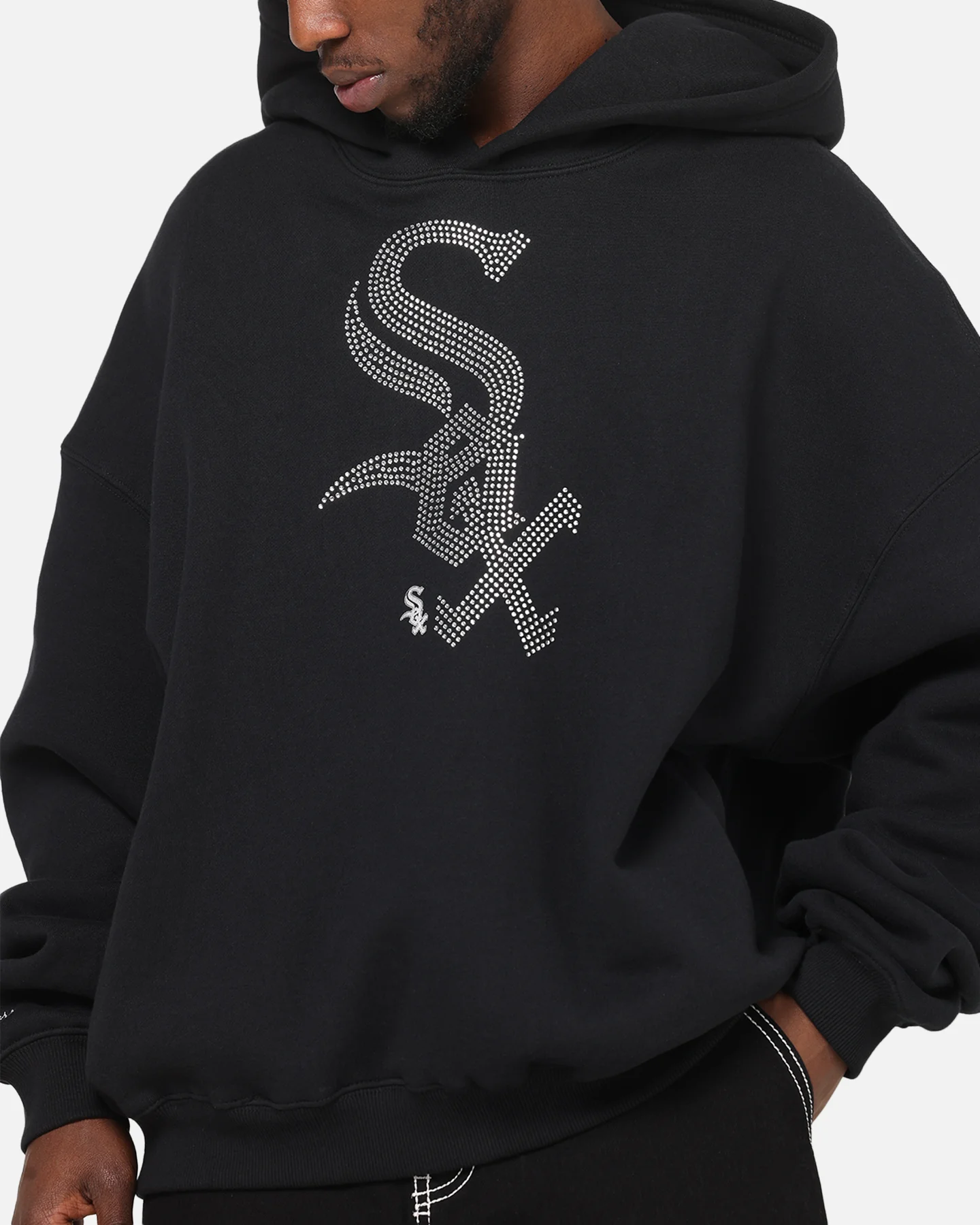 Mitchell & Ness Chicago White Sox Rhinestone Hoodie Faded Black