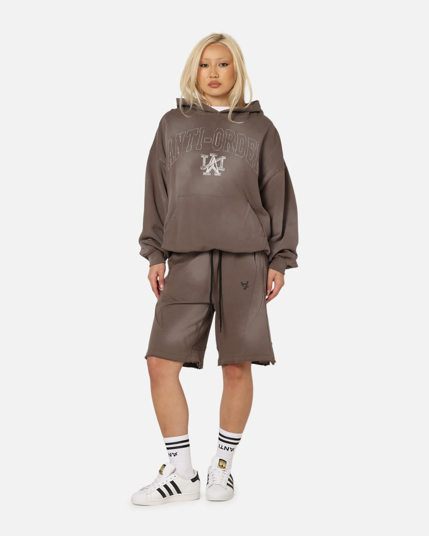 The Anti Order Apocalypse Sweat Shorts Sunfade Brown