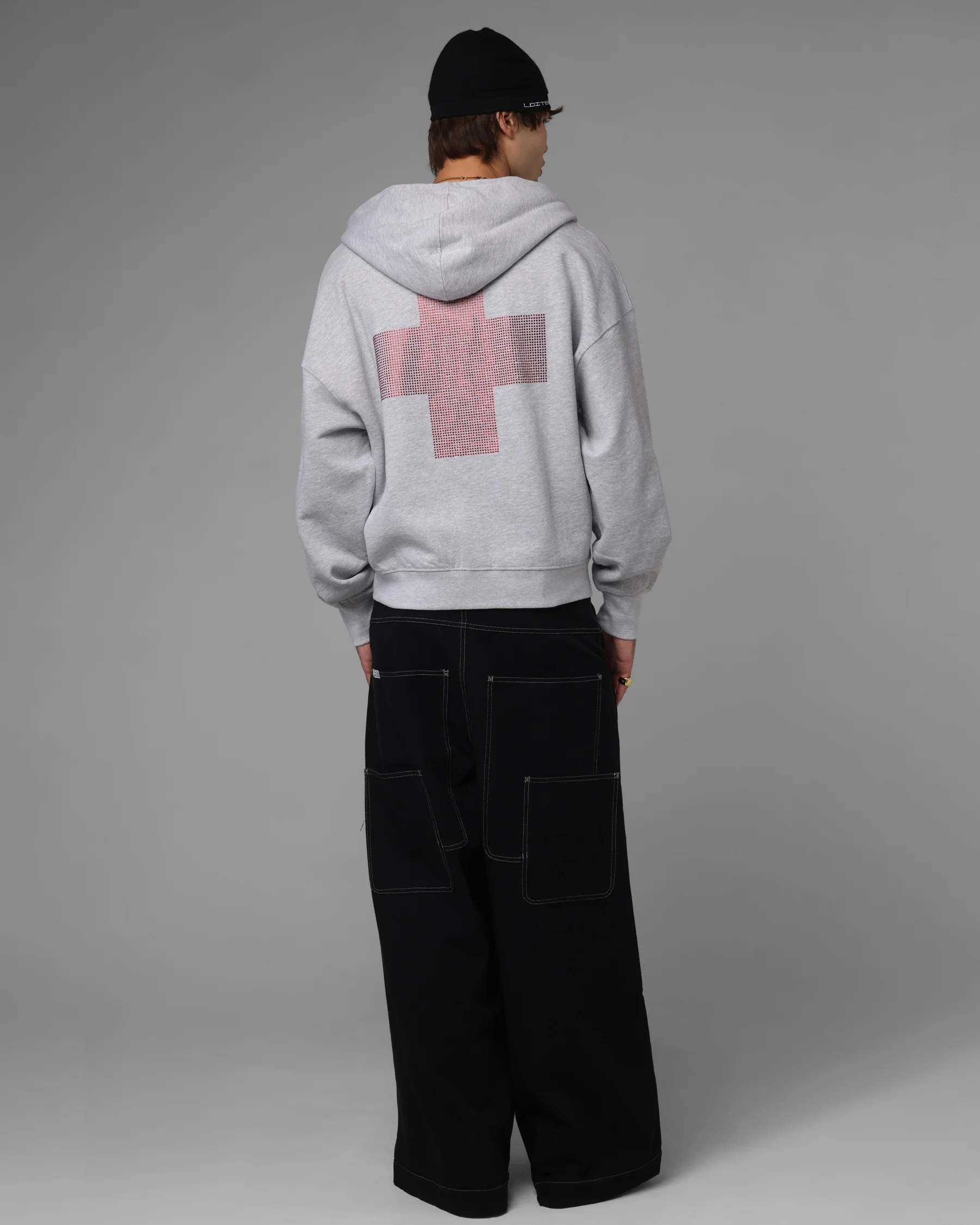 Loiter Drop Out Zip Hoodie Grey