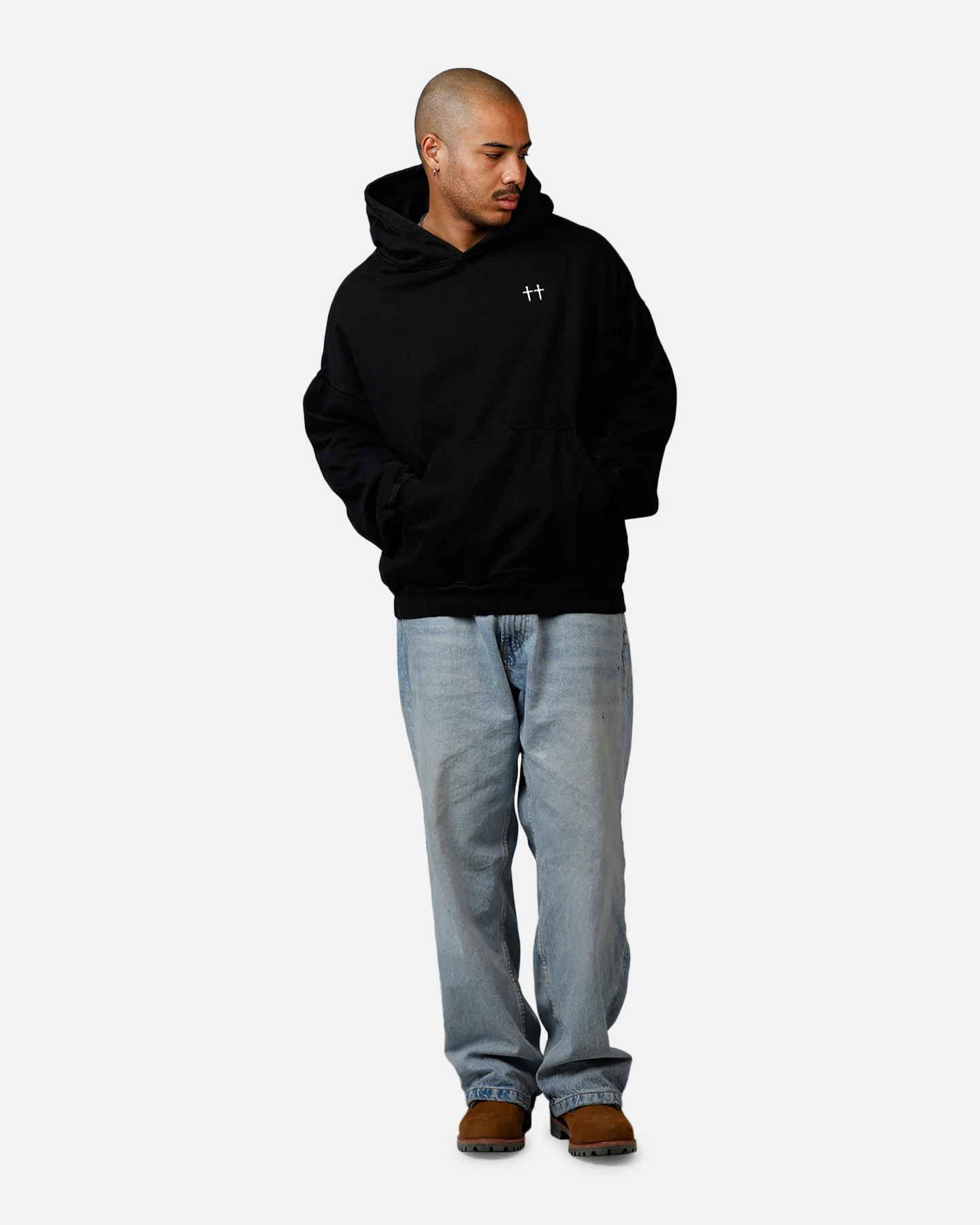 Saint Morta Ye Old Boxy Hoodie Black