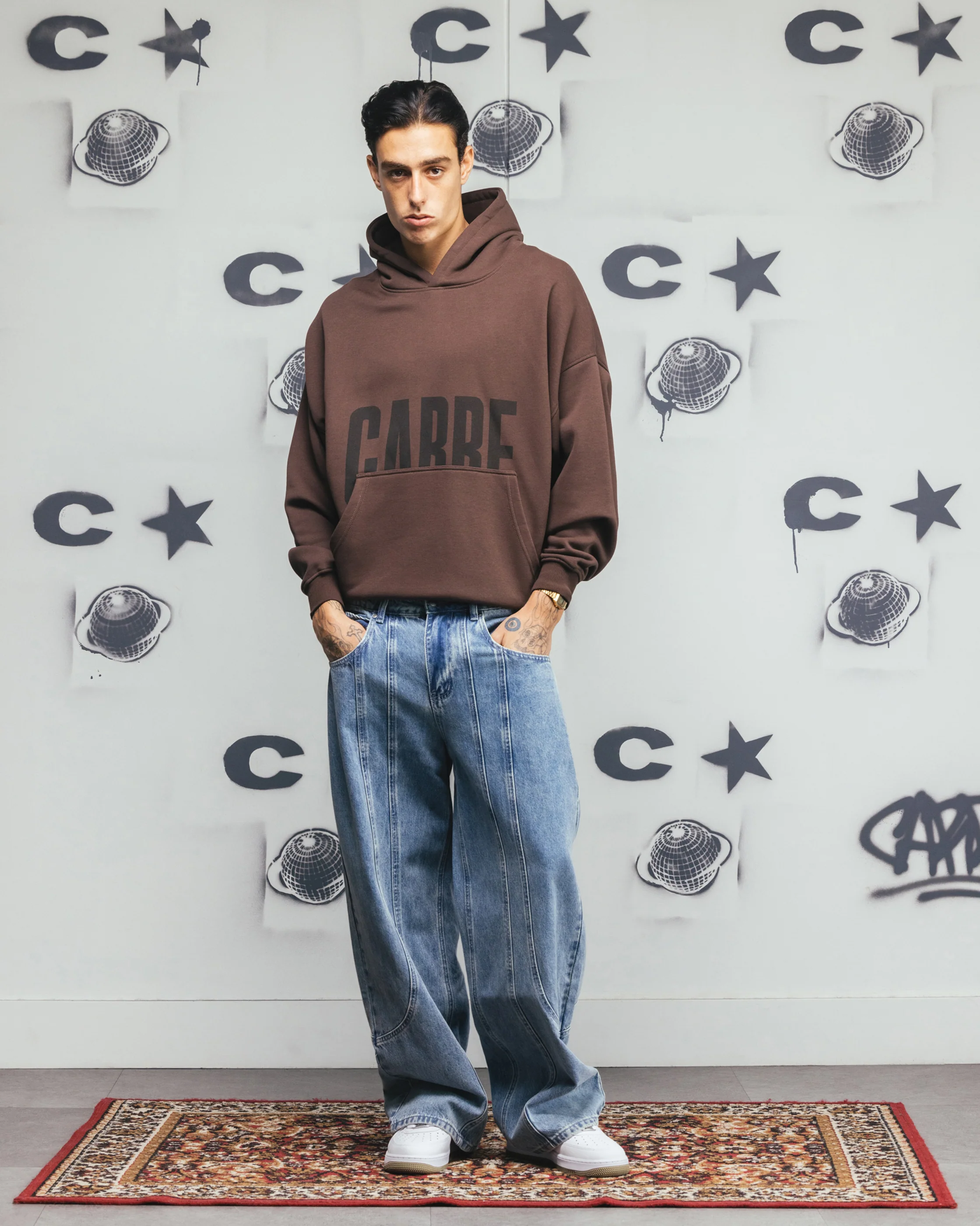 Carre Premium Essentials Hoodie Chocolate