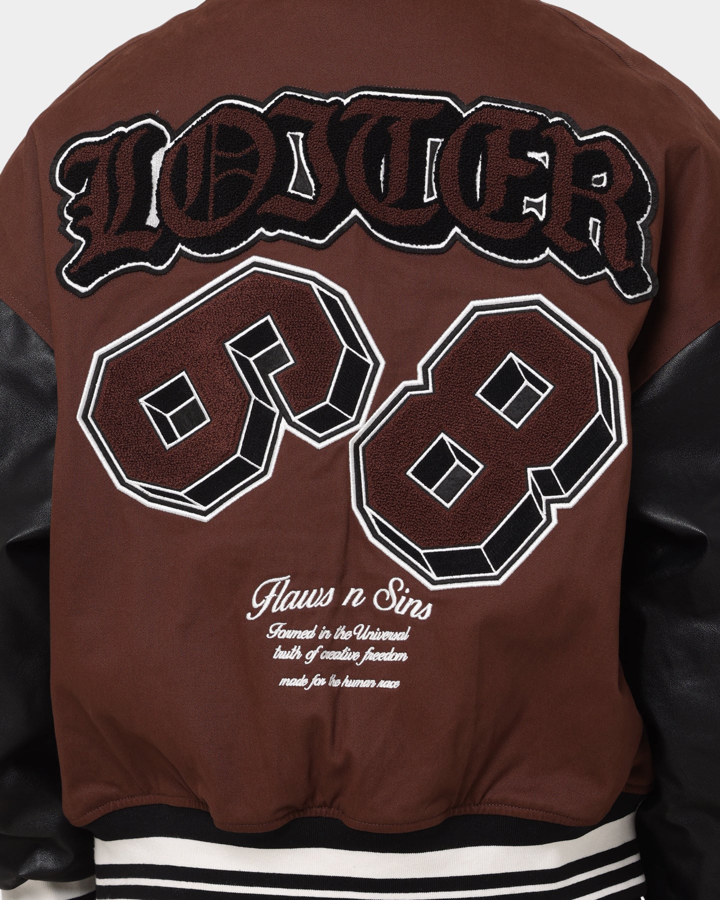 Loiter Ethereal Varsity Jacket Brown