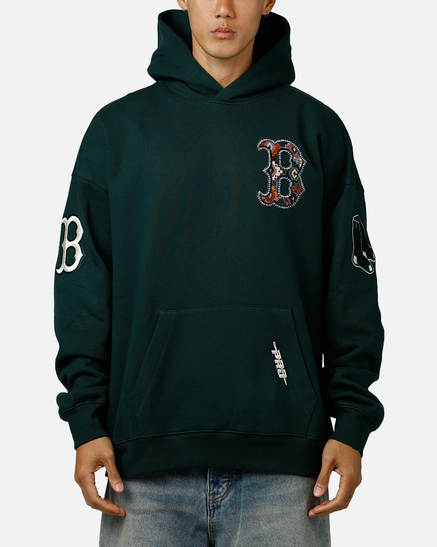 Pro Standard Boston Red Sox Tapestry 2.0 Hoodie Dark Green