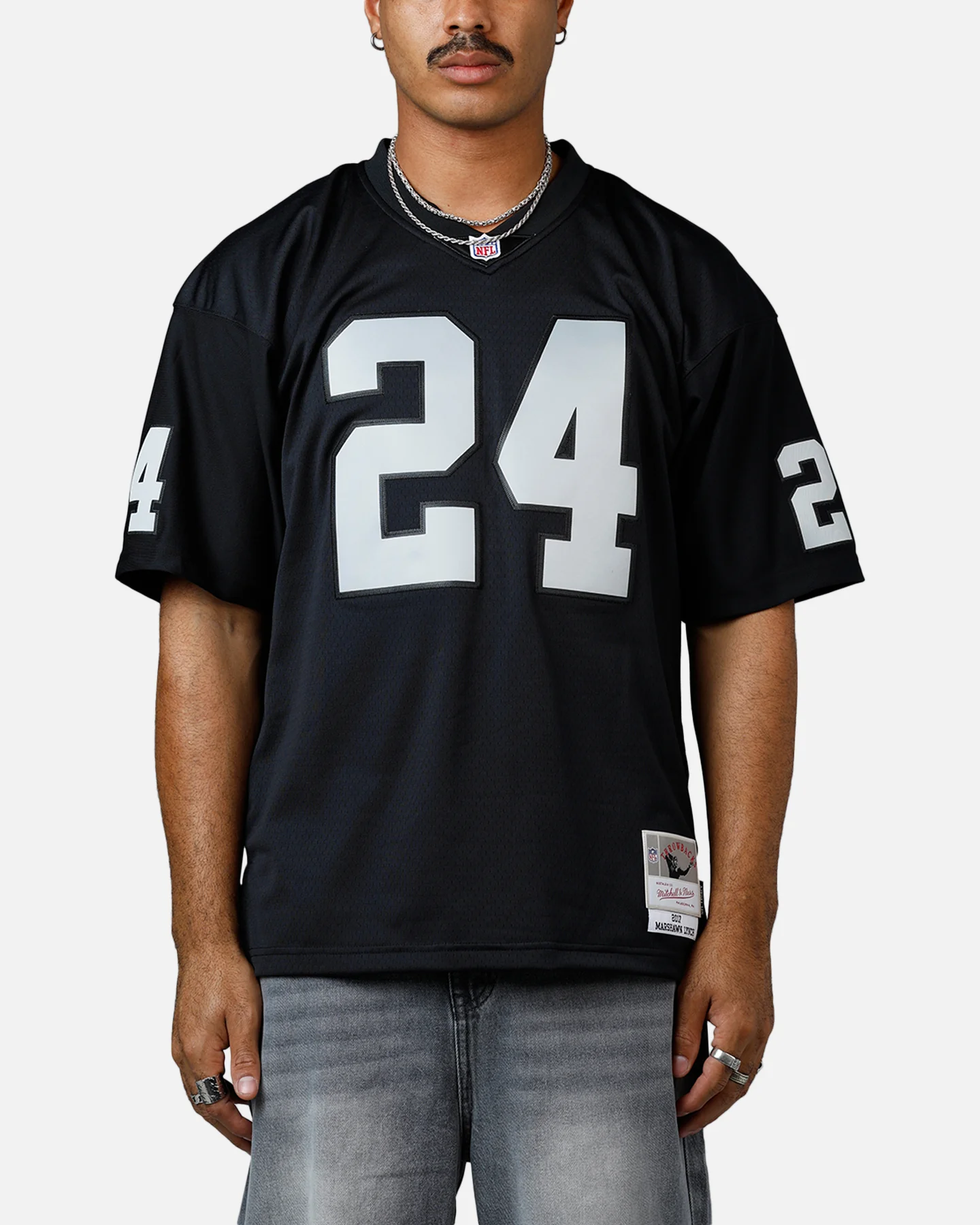 Mitchell & Ness Oakland Raiders Marshawn Lynch #24 2017 Home Jersey Black