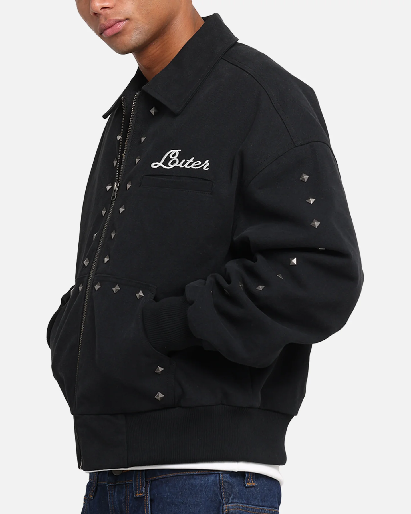Loiter Chopper Work Jacket Washed Black