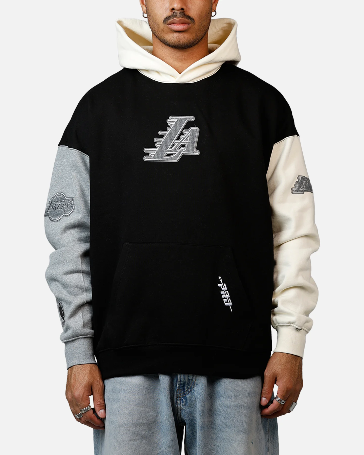 Pro Standard Los Angeles Lakers Reverse French Terry Hoodie Black/Grey
