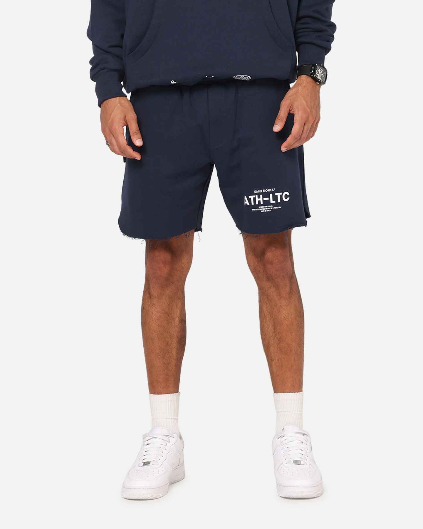 Saint Morta Athltc Sweat Shorts Dark Royal