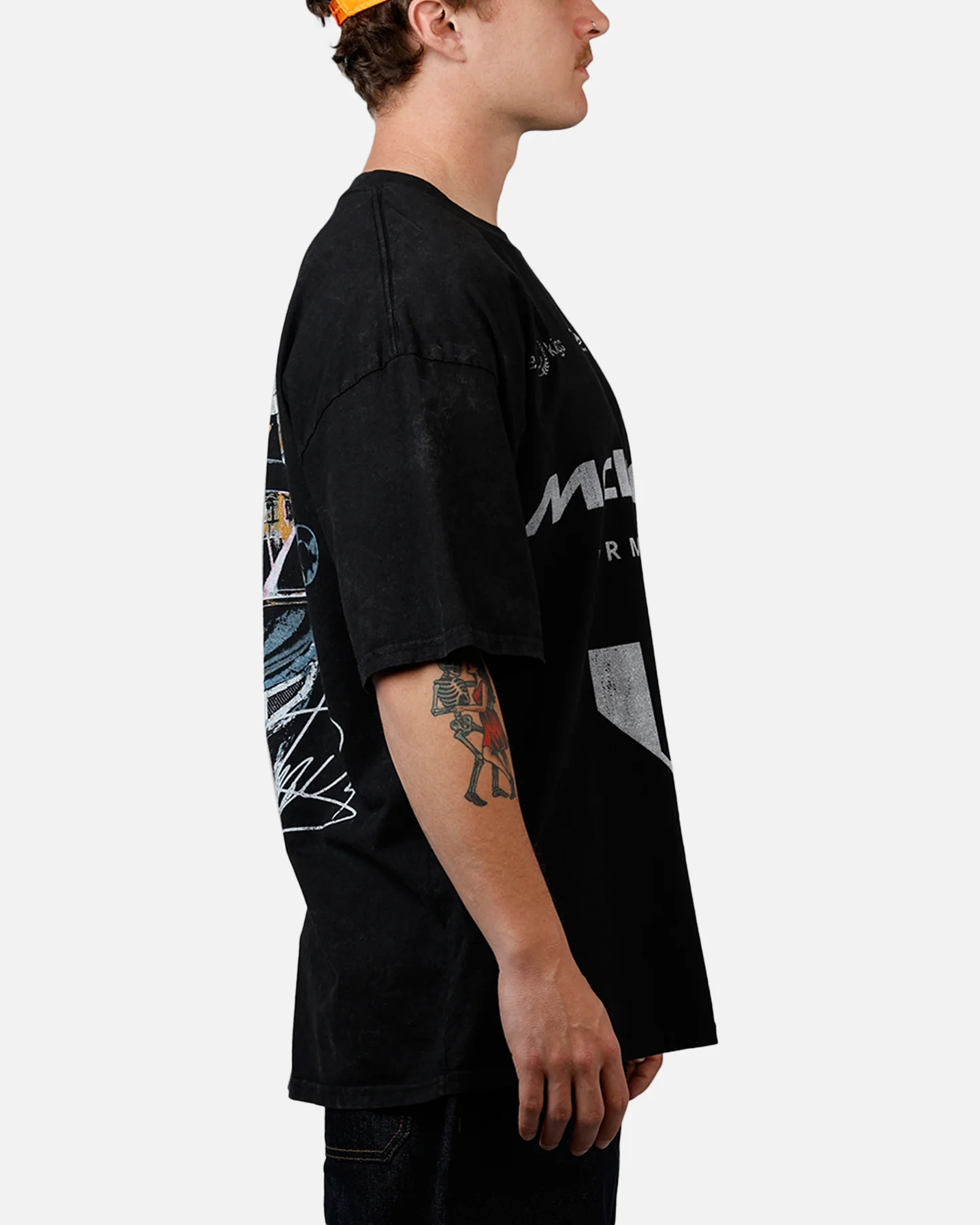 Culture Kings X McLaren F1 Lando Disco T-Shirt Black Acidwash
