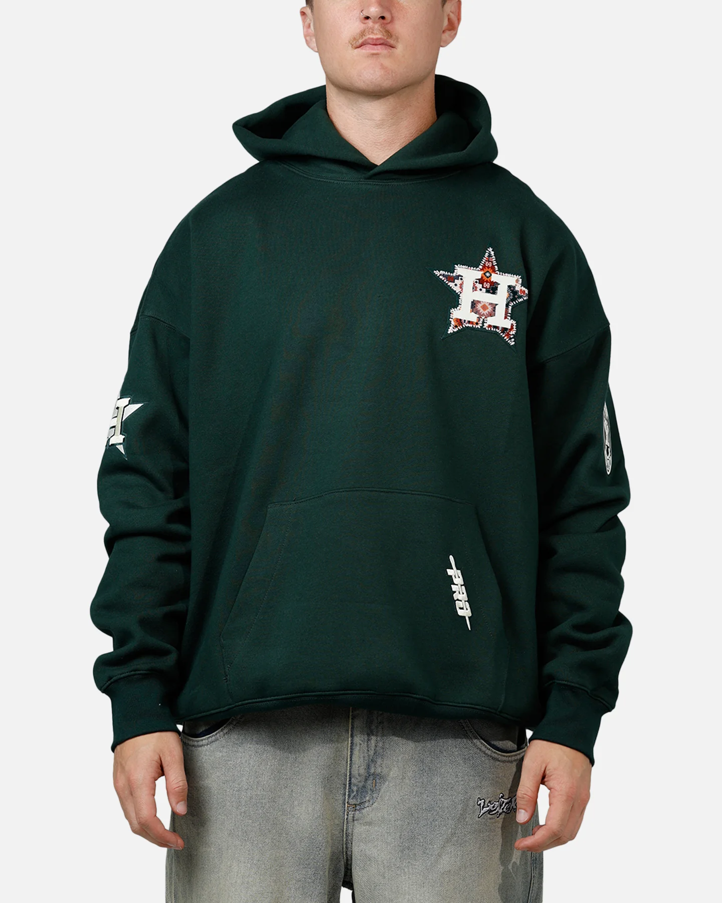 Pro Standard Houston Astros Tapestry 2.0 Hoodie Dark Green