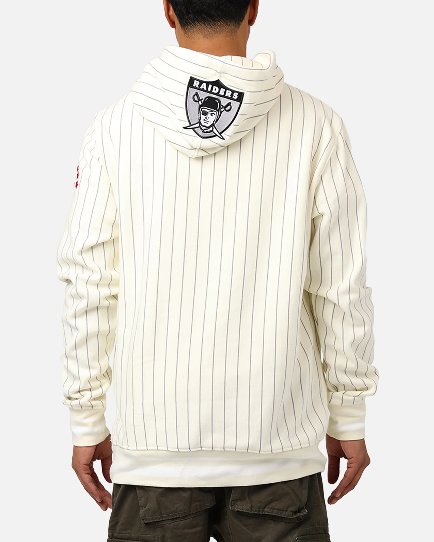 Pro Standard Las Vegas Raiders Pinstripe Hoodie Eggshell/Yellow