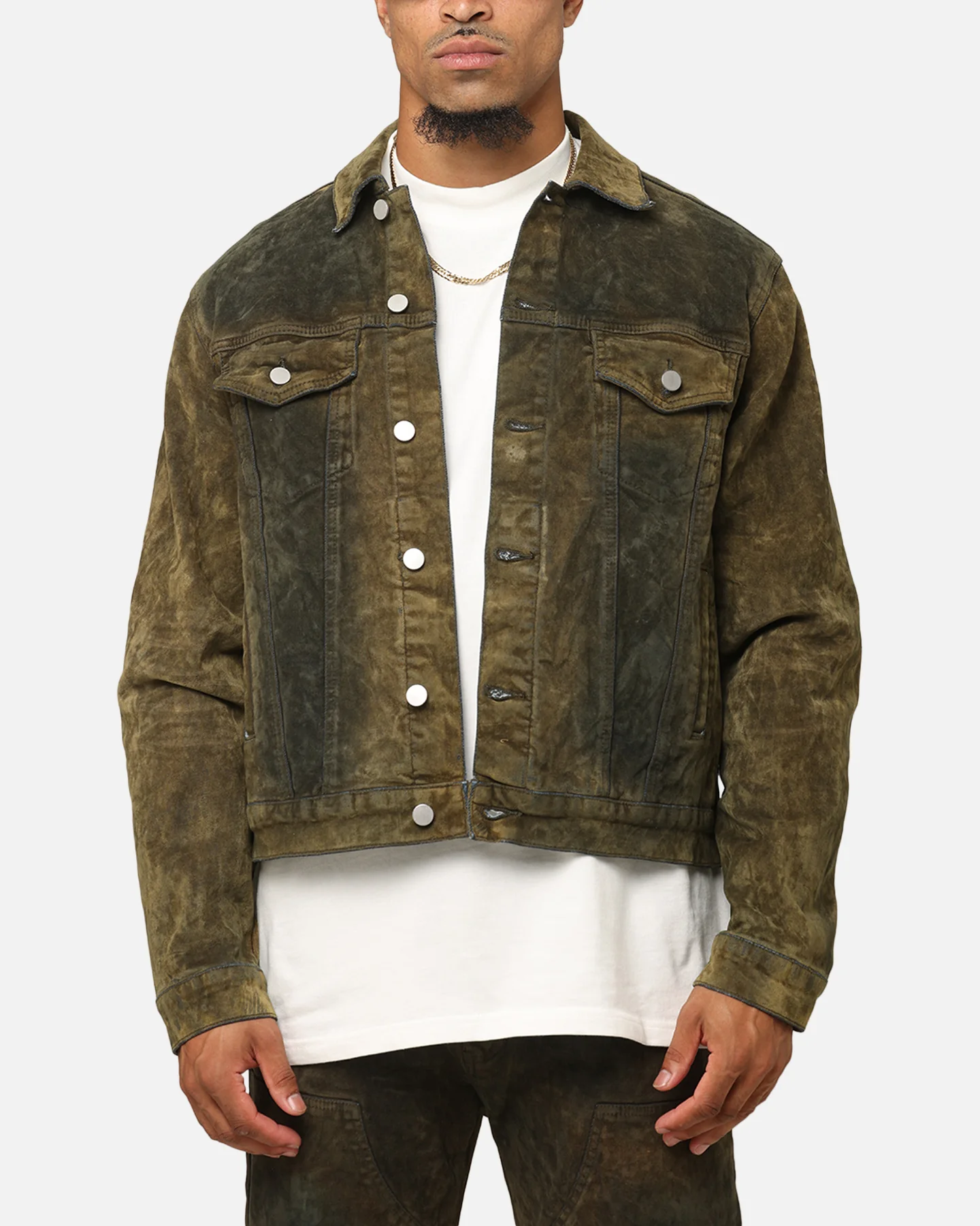 MNML SL3 Suede Jacket Olive/Black