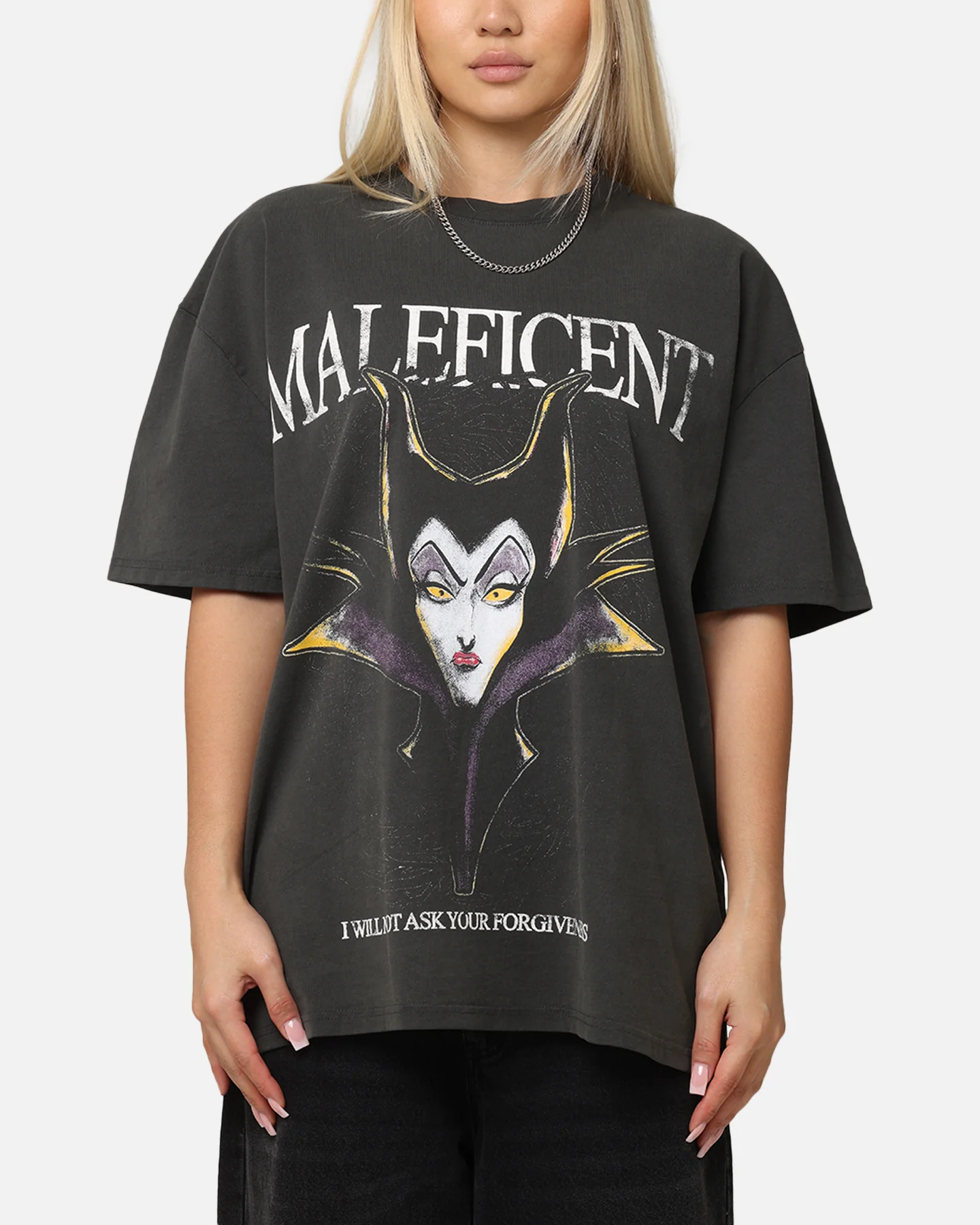 American Thrift Disney Maleficent Heavyweight T-Shirt Black Wash