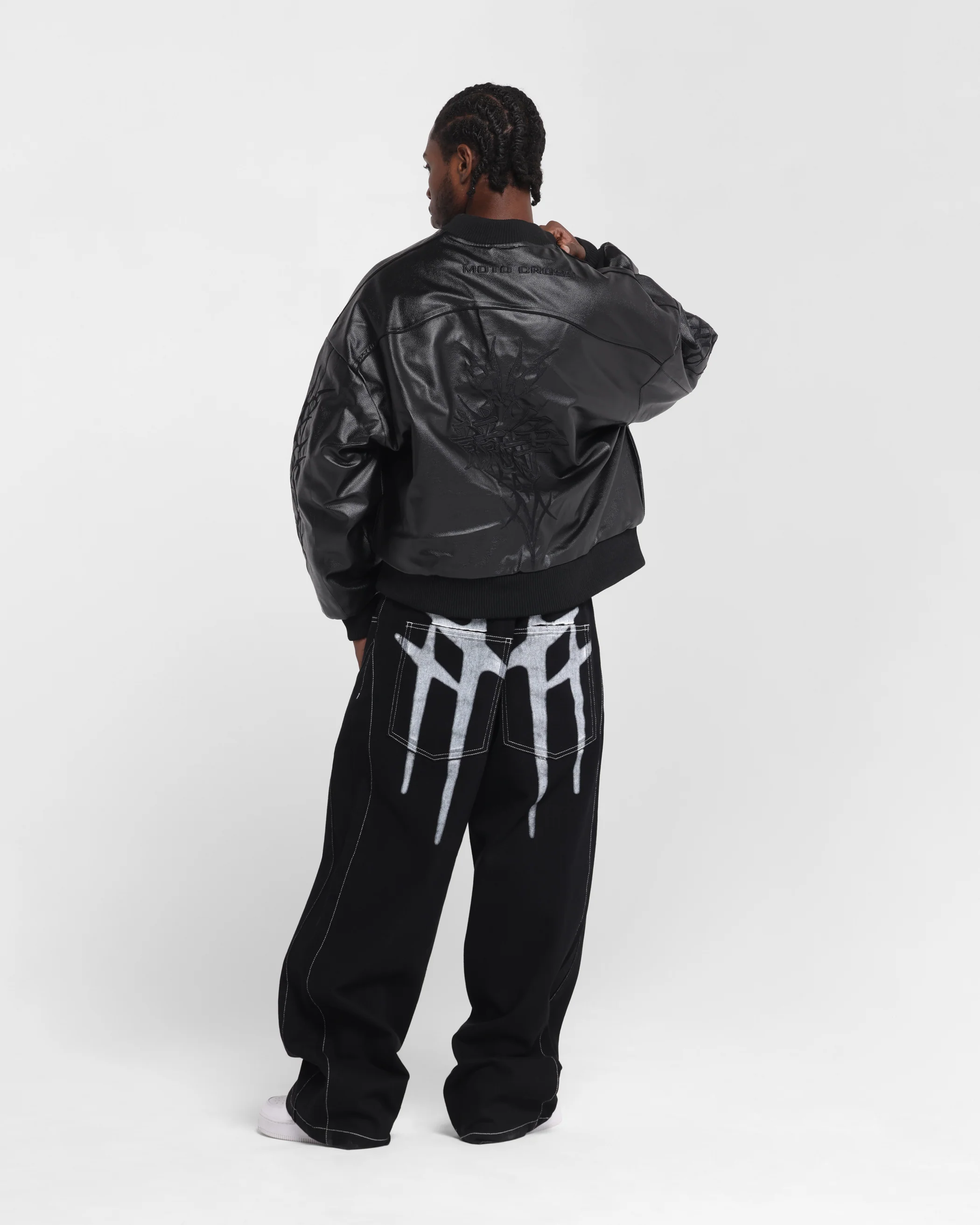 Loiter Tokyo Drift Vegan Leather Jacket Black