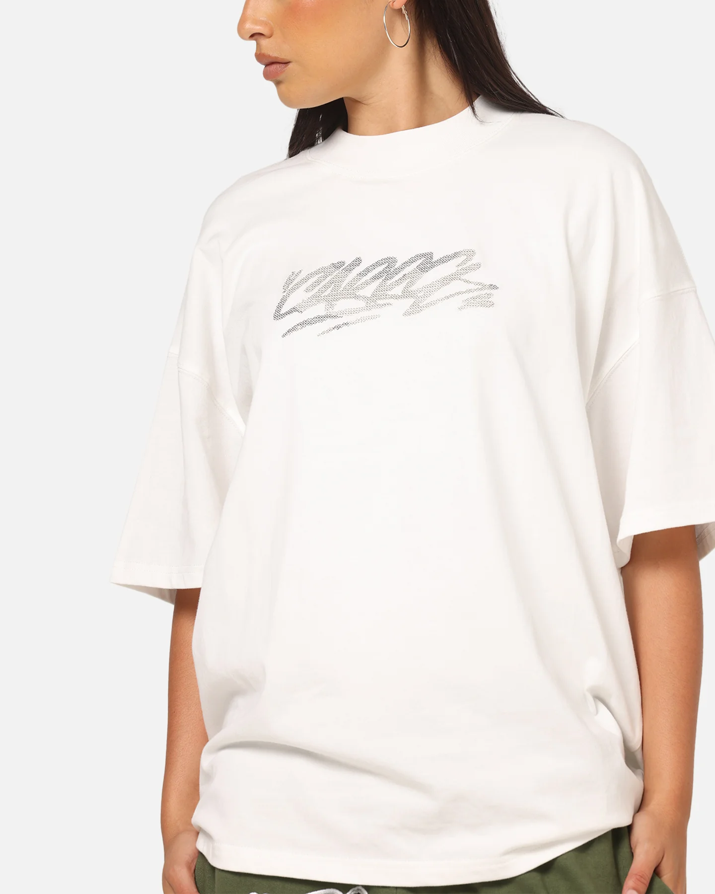 Carre Cross Stitch T-Shirt Off White