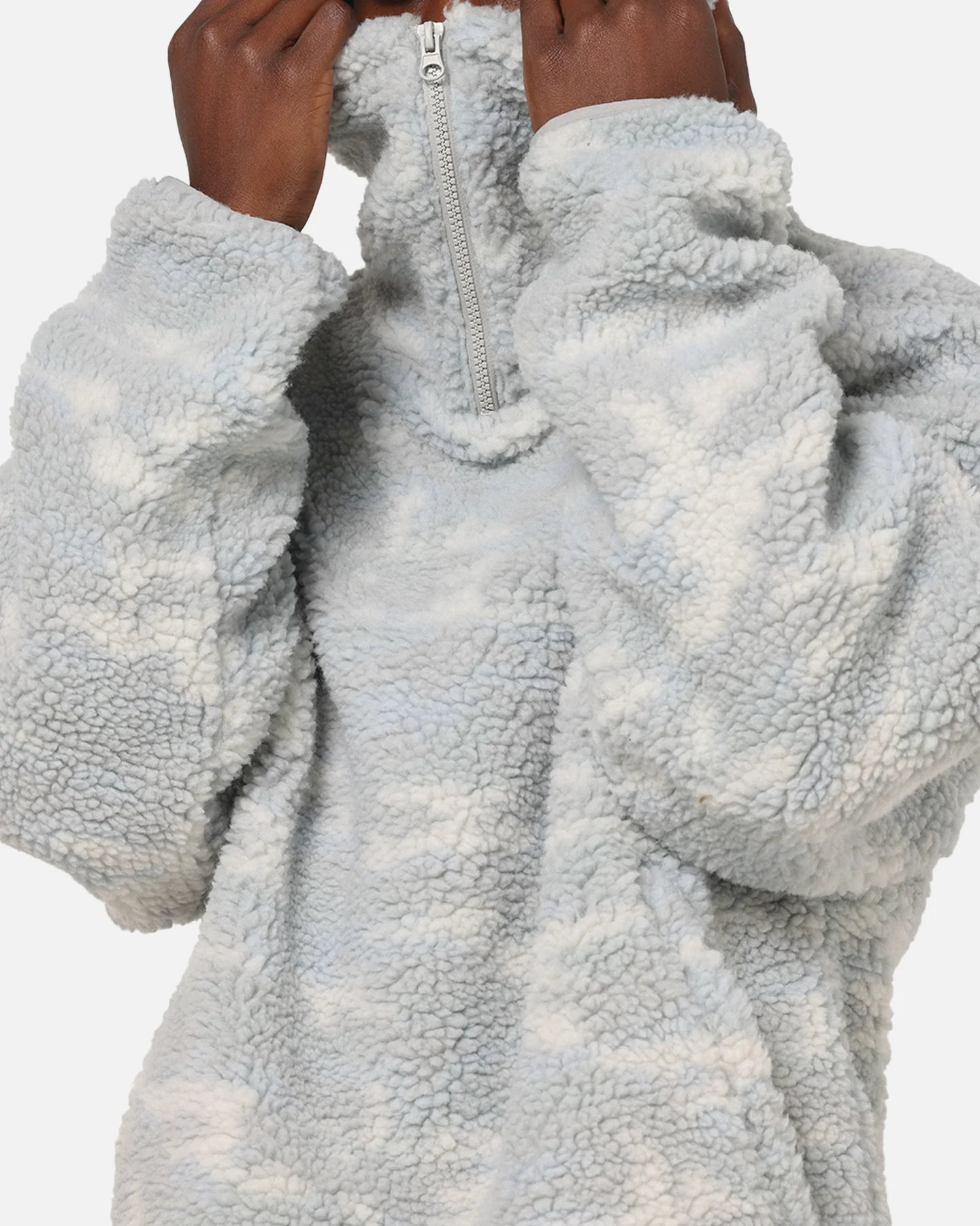 Carre Sherpa Hooded Jumper Snow Camo