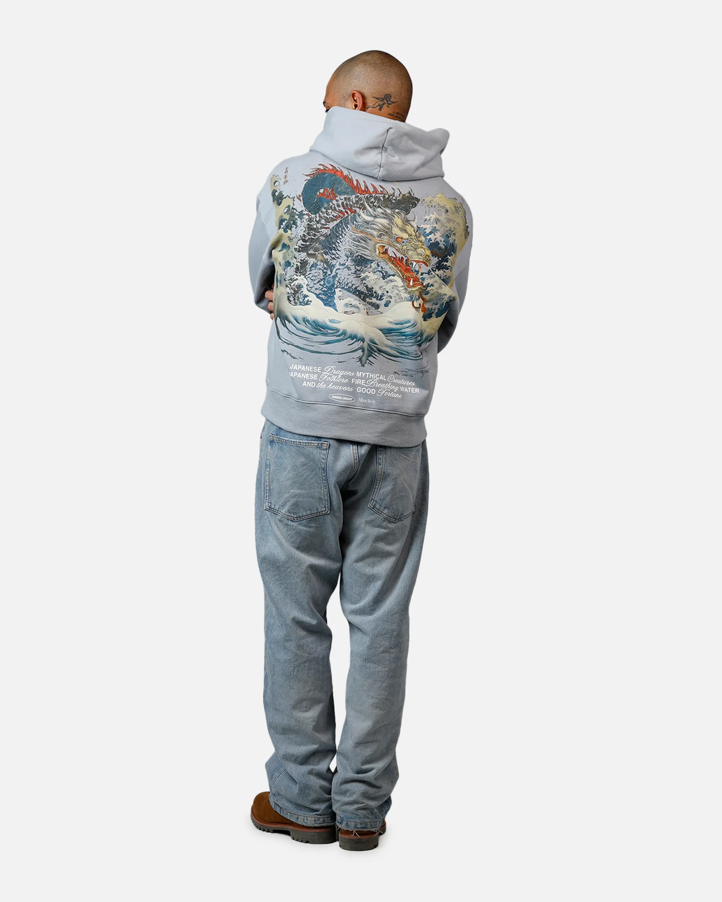 Criminal Damage Mythology Hoodie Light Blue
