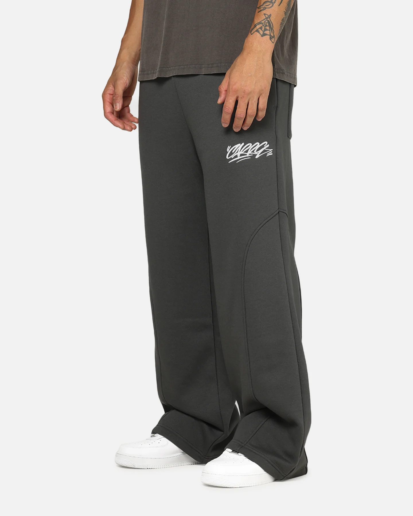 Carre Off Grid Panelled Trackpants Dark Grey