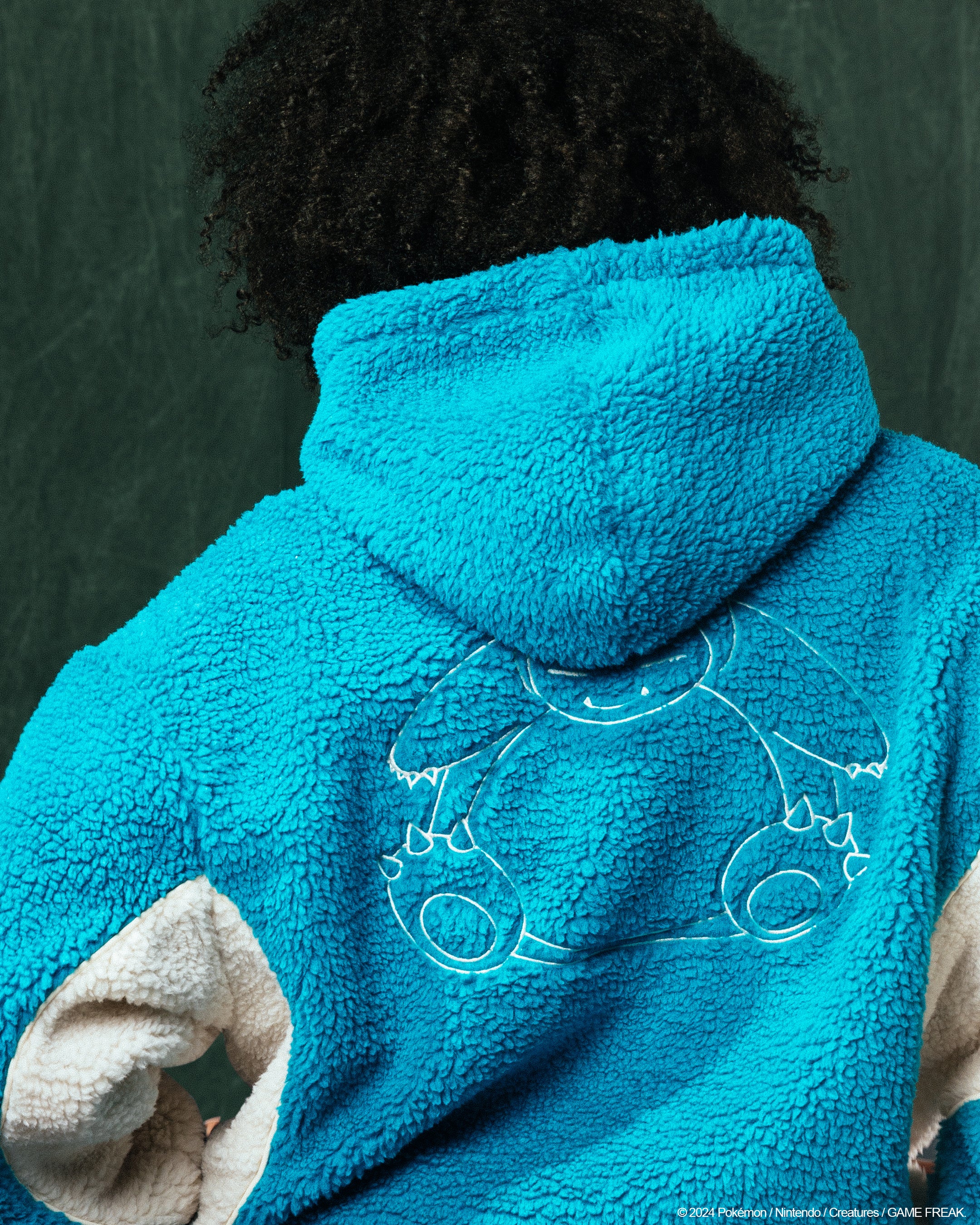 Pokémon By Loiter Snorlax Sherpa Hoodie Green/Off White