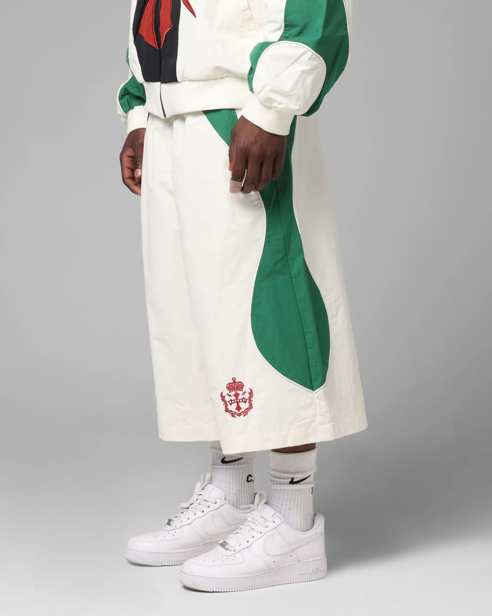 Loiter Club Classic Track Shorts White/Green