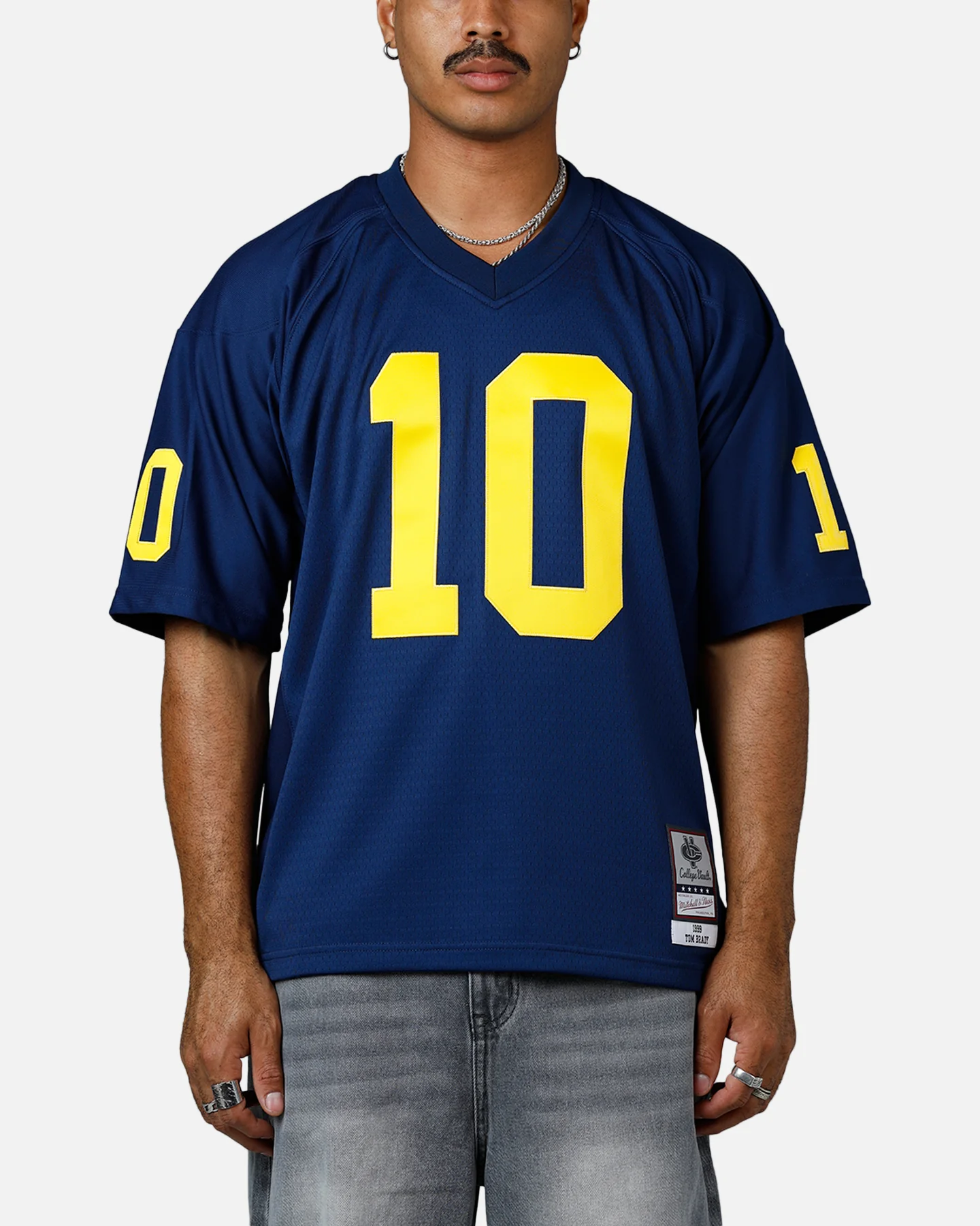 Mitchell & Ness University Of Michigan Wolverines Tom Brady #10 1999 Home Jersey Navy