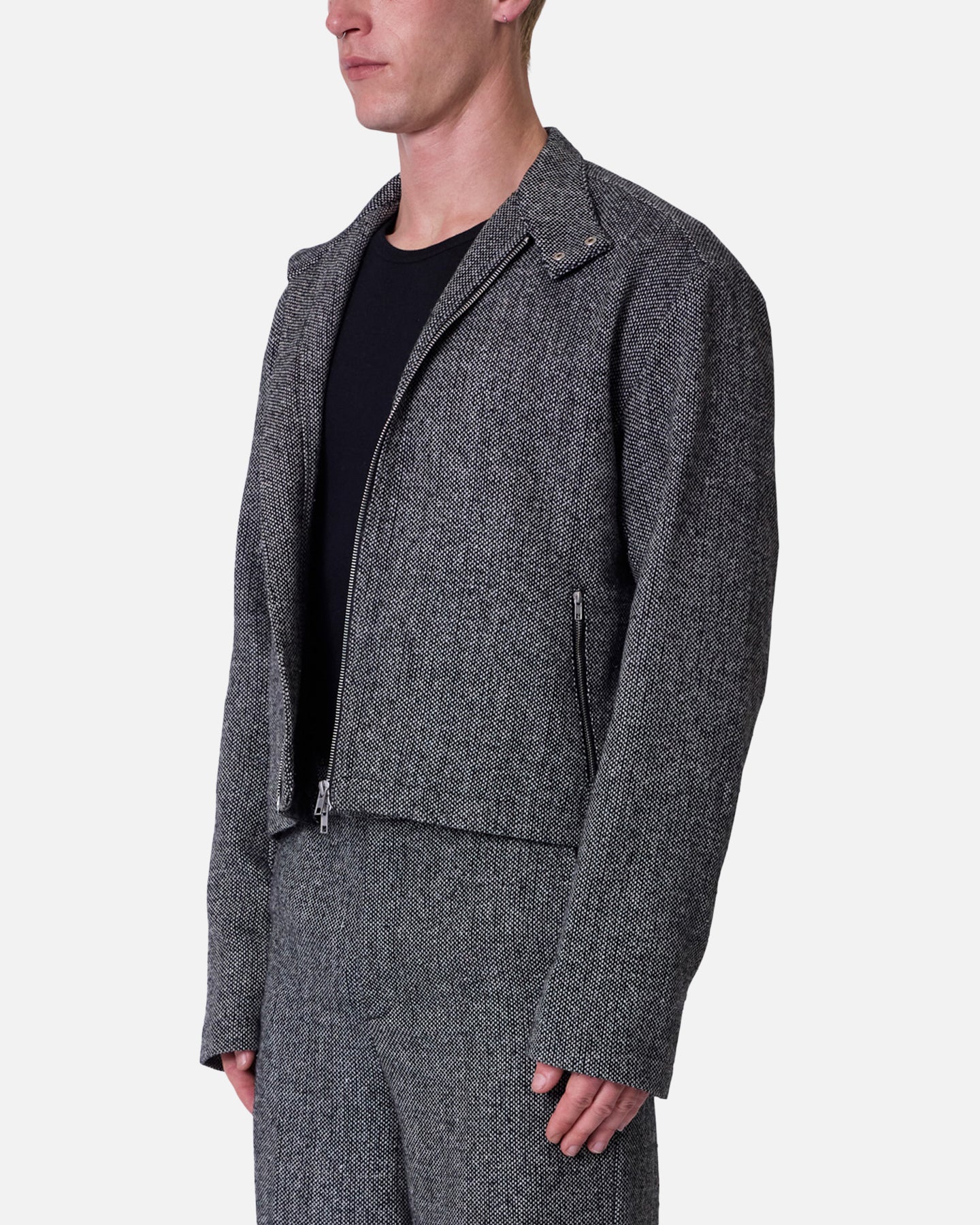 MNML Tweed Mod Jacket Black/Grey
