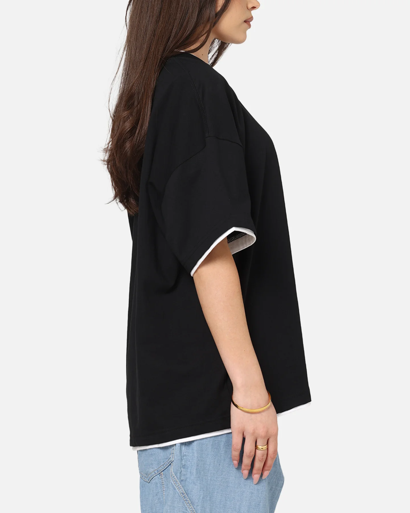 Carre Motion Layered T-Shirt Black/White