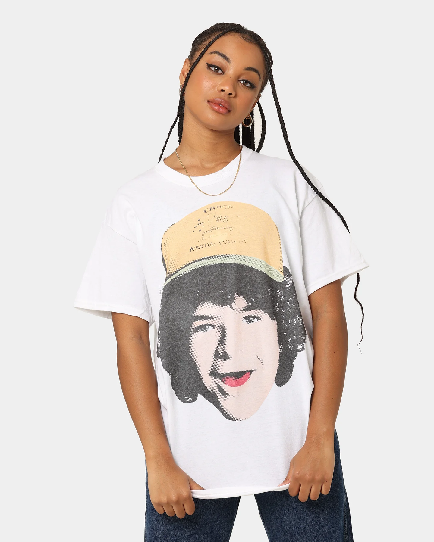 Goat Crew X Stranger Things Dustin Vintage T-Shirt White