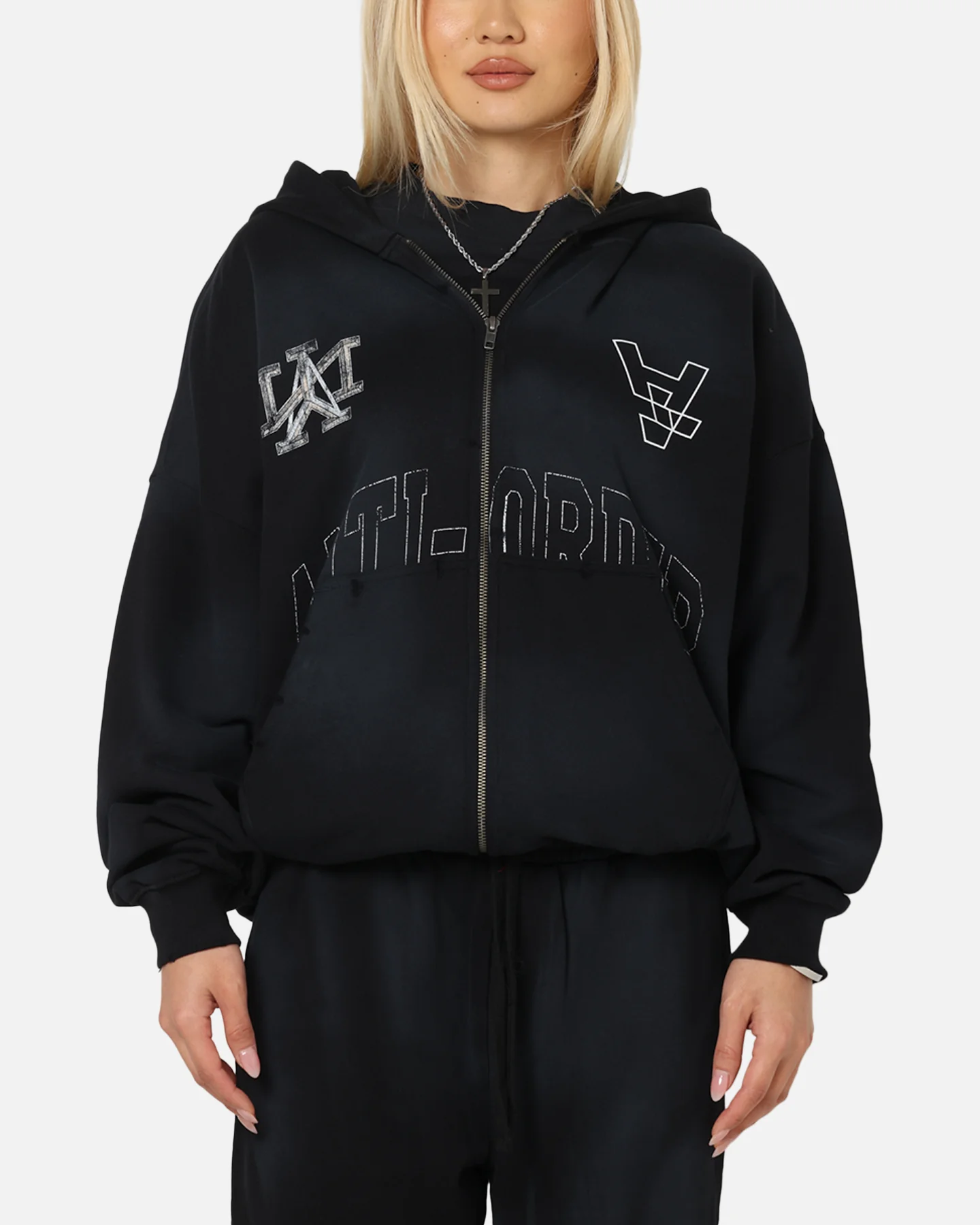 The Anti Order Post Season Zip Hoodie Sunfade Black