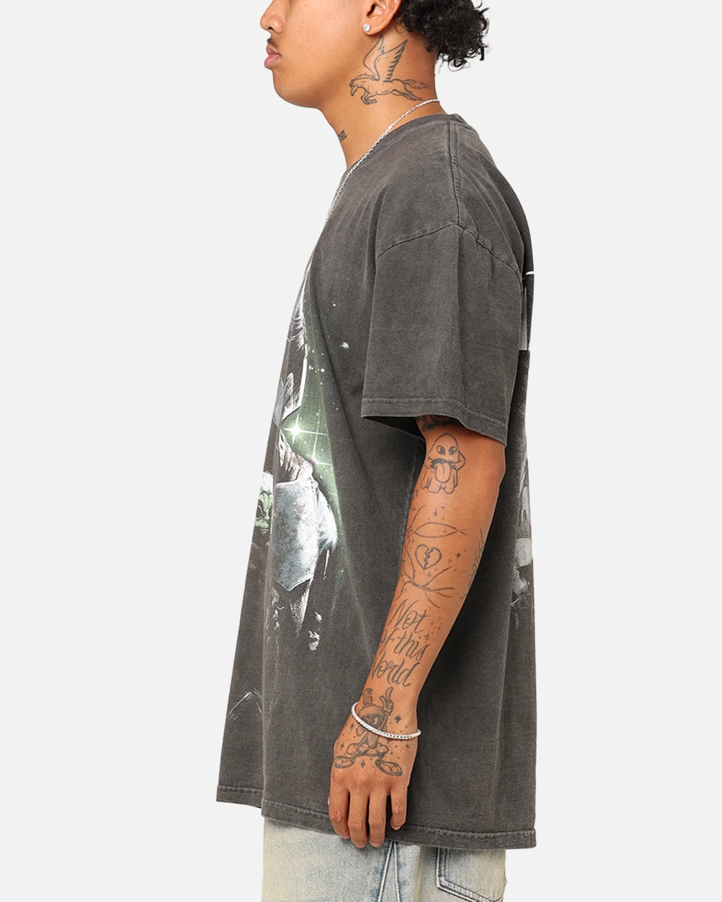 Star Wars The Mandalorian Heavyweight T-Shirt Black Wash