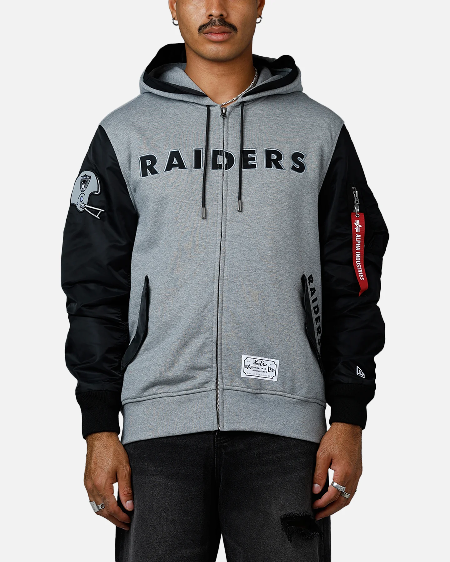 New Era X Alpha Series X NFL Oakland Raiders Jacket Grey/Black