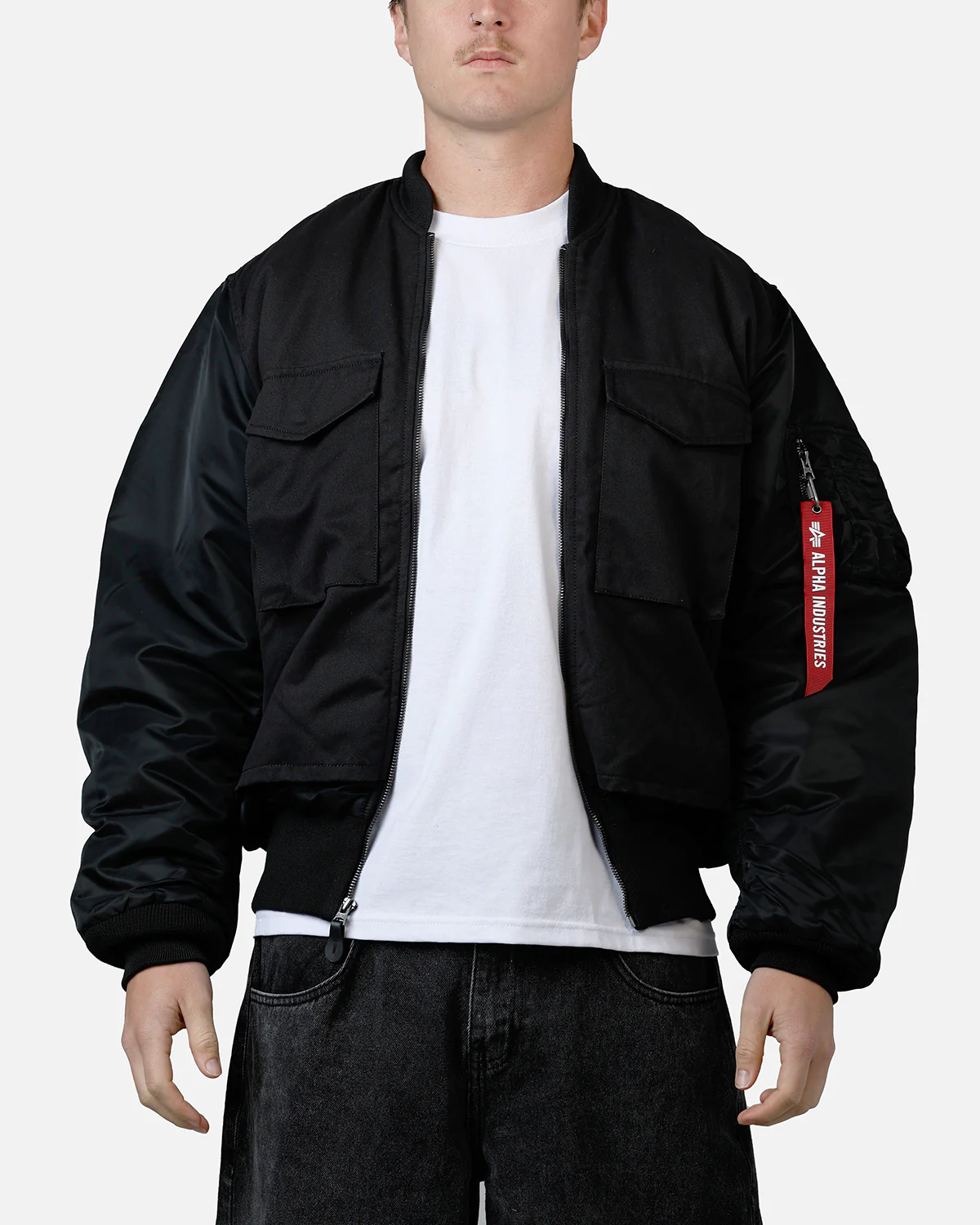 Alpha Industries MA-1 Mixed Cotton Jacket Black
