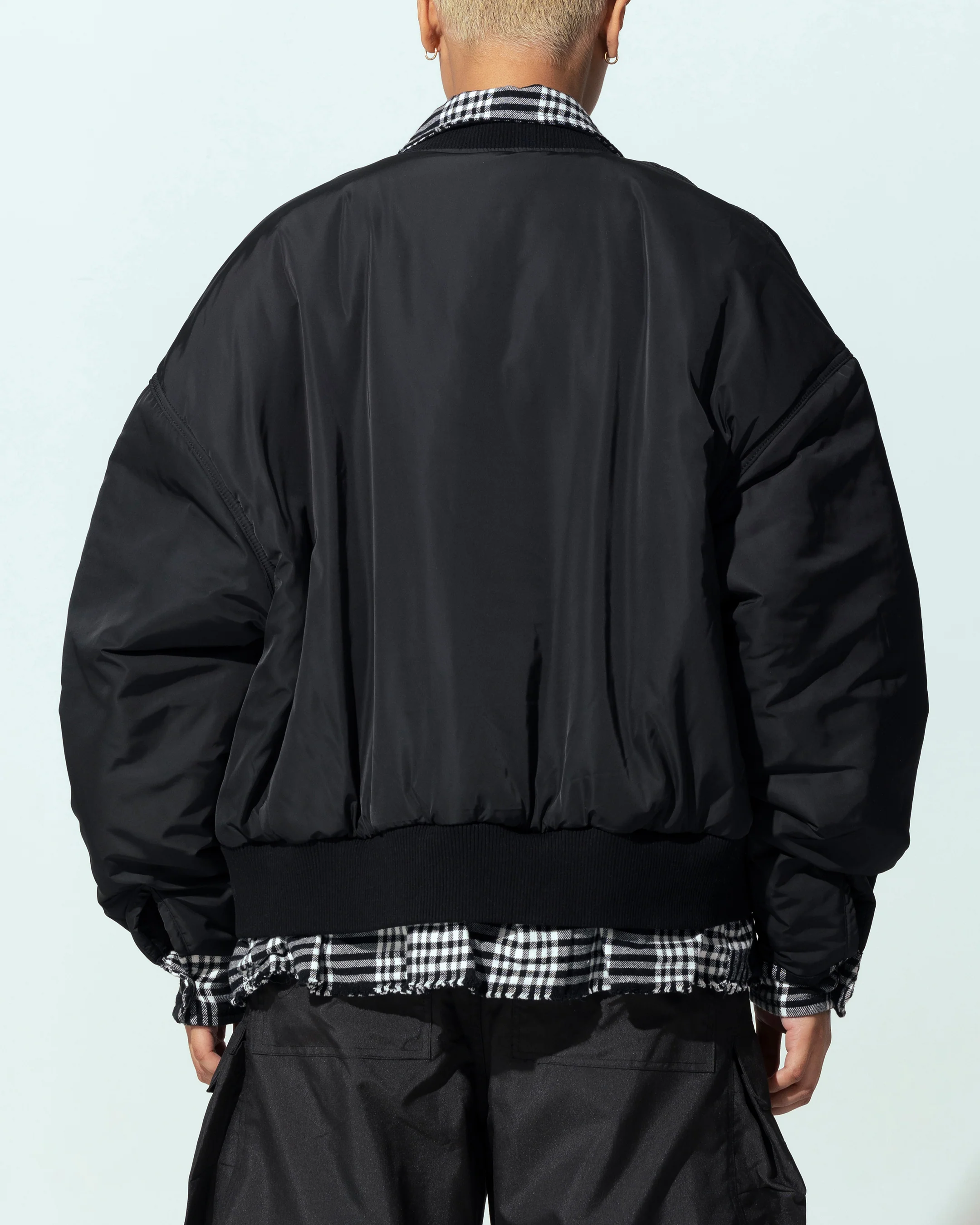Loiter Shadow Layered Bomber Jacket Black