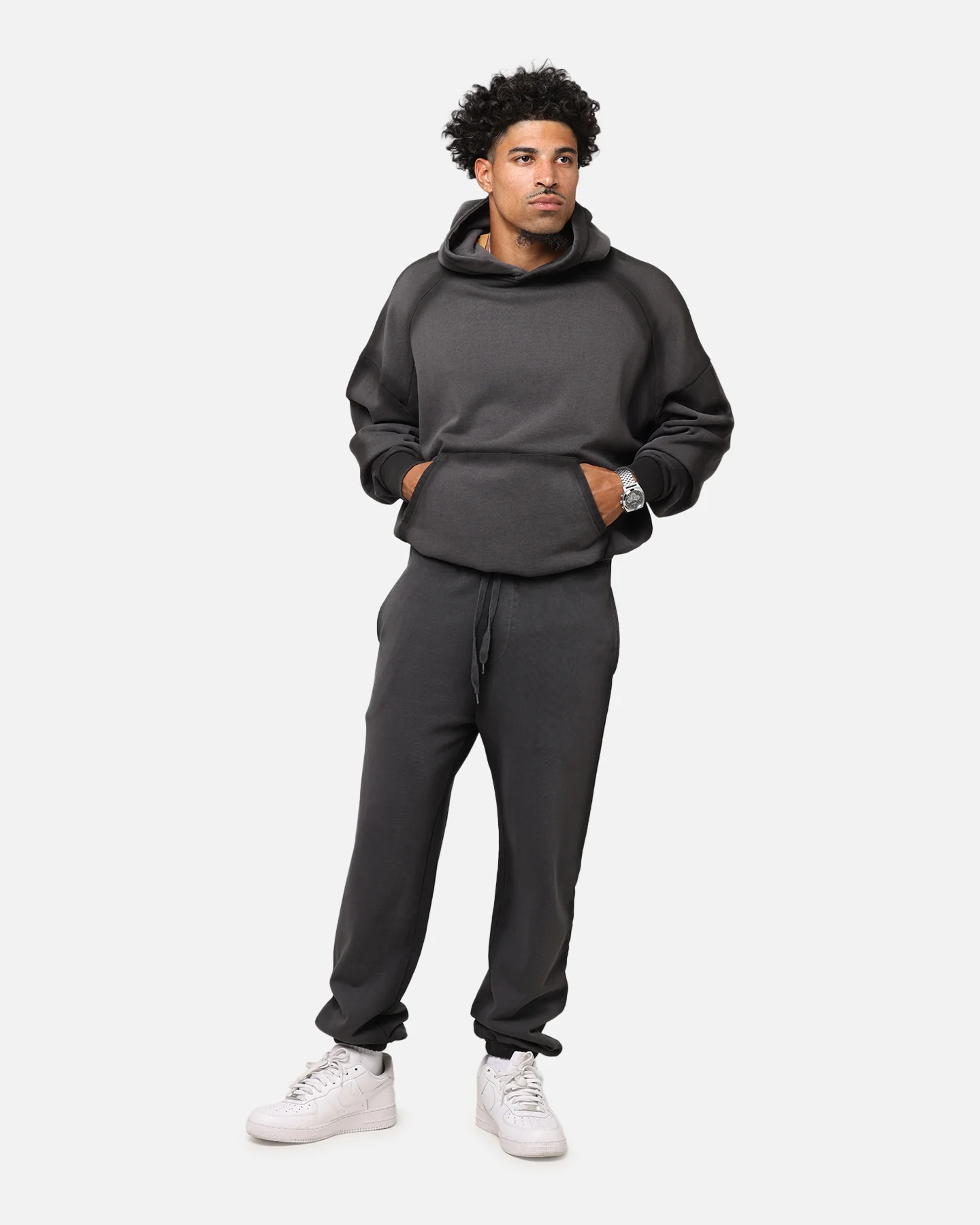 Saint Morta Contrast Wash Hoodie Black Wash