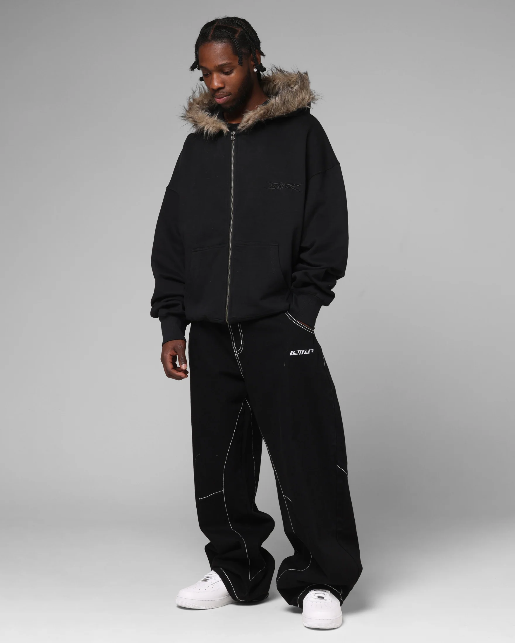 Loiter Purity Zip Hoodie Black