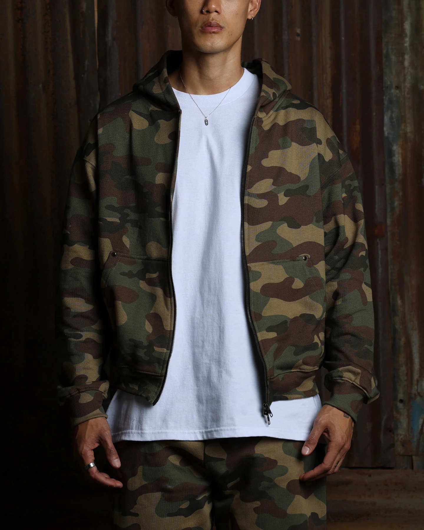 American Thrift Zip Hoodie Camo