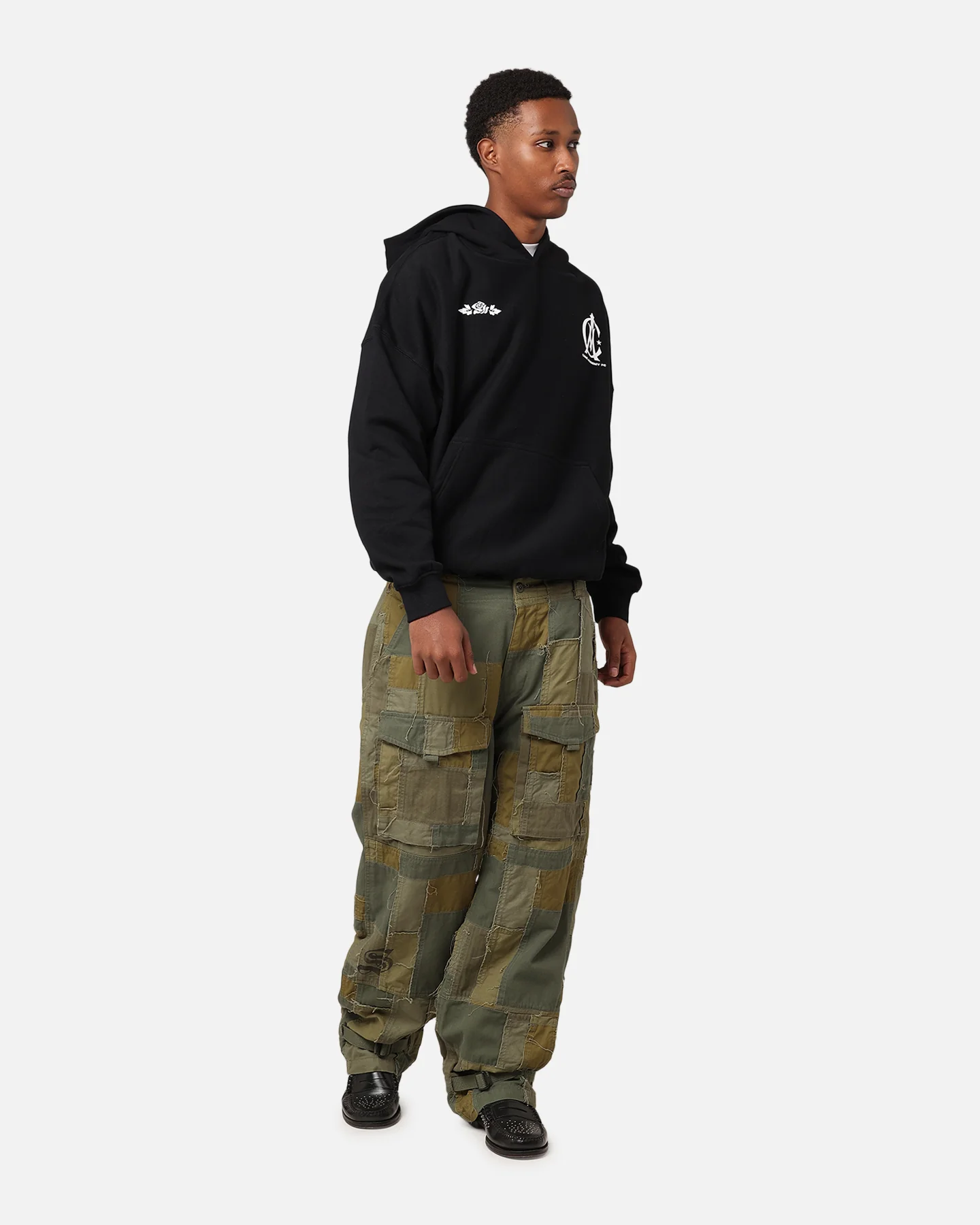 Carre Academy Chest Hoodie Black