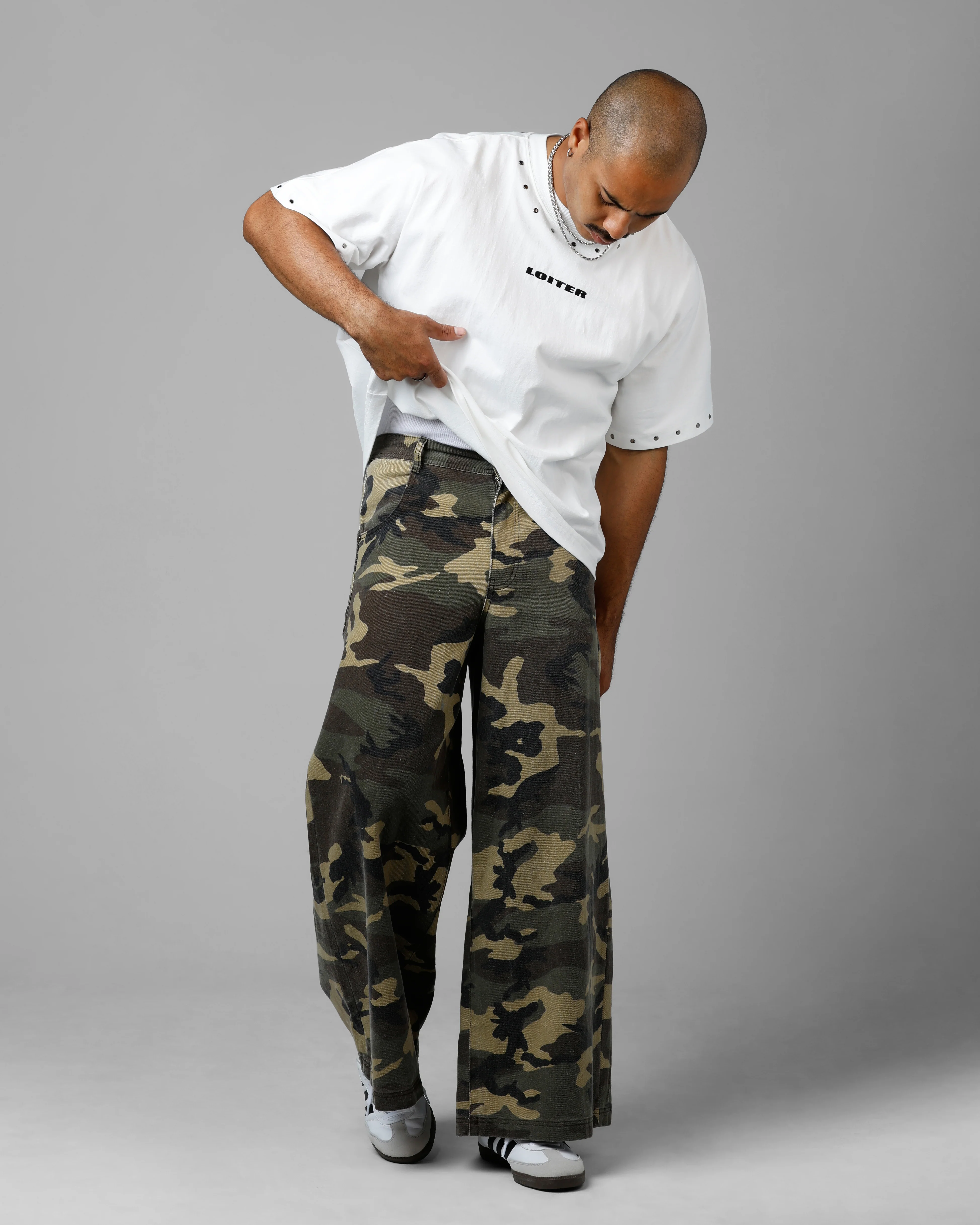 Loiter Skate Jeans Washed Camo