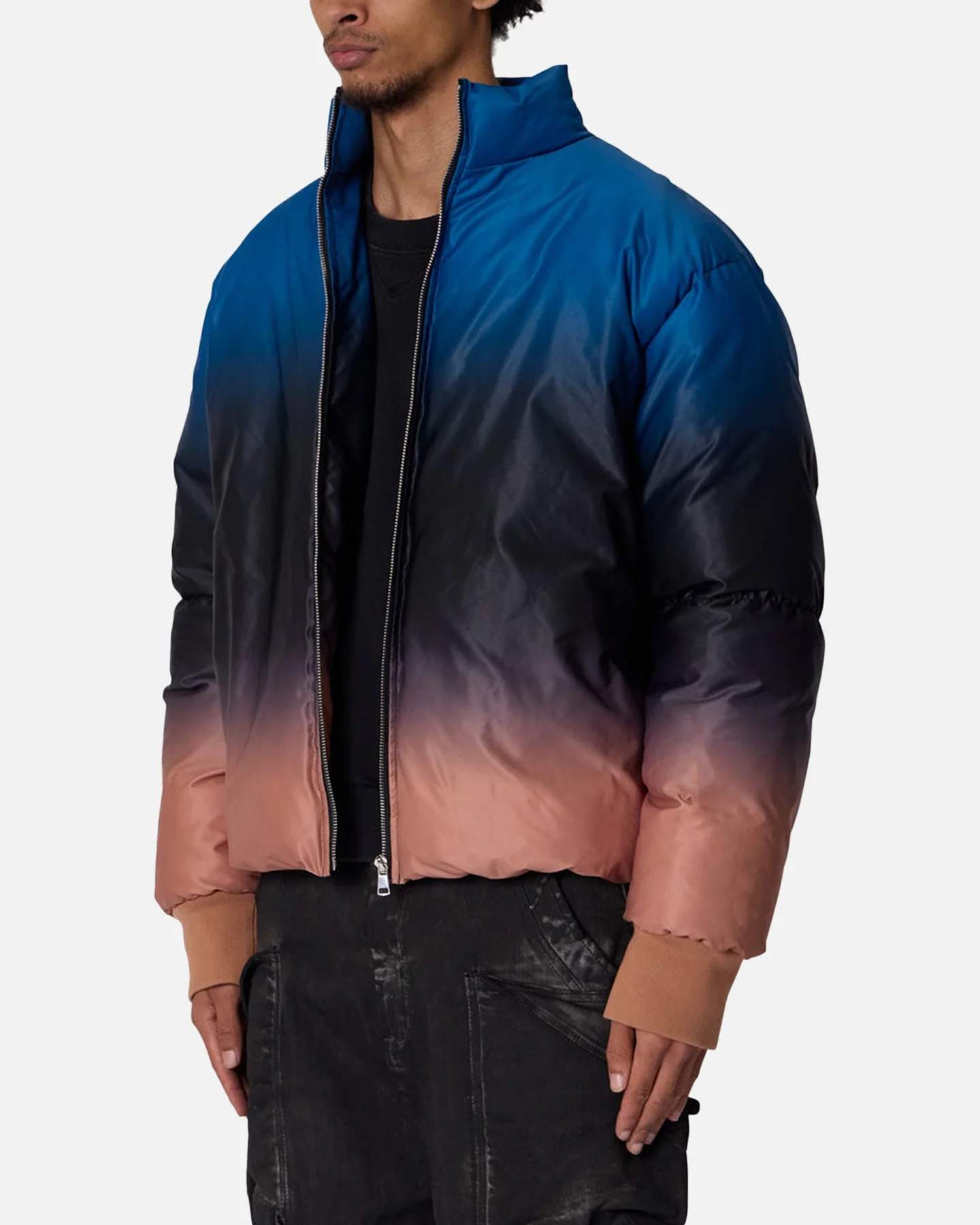 MNML Jupiter Ombre Puffer Jacket Blue/Pink