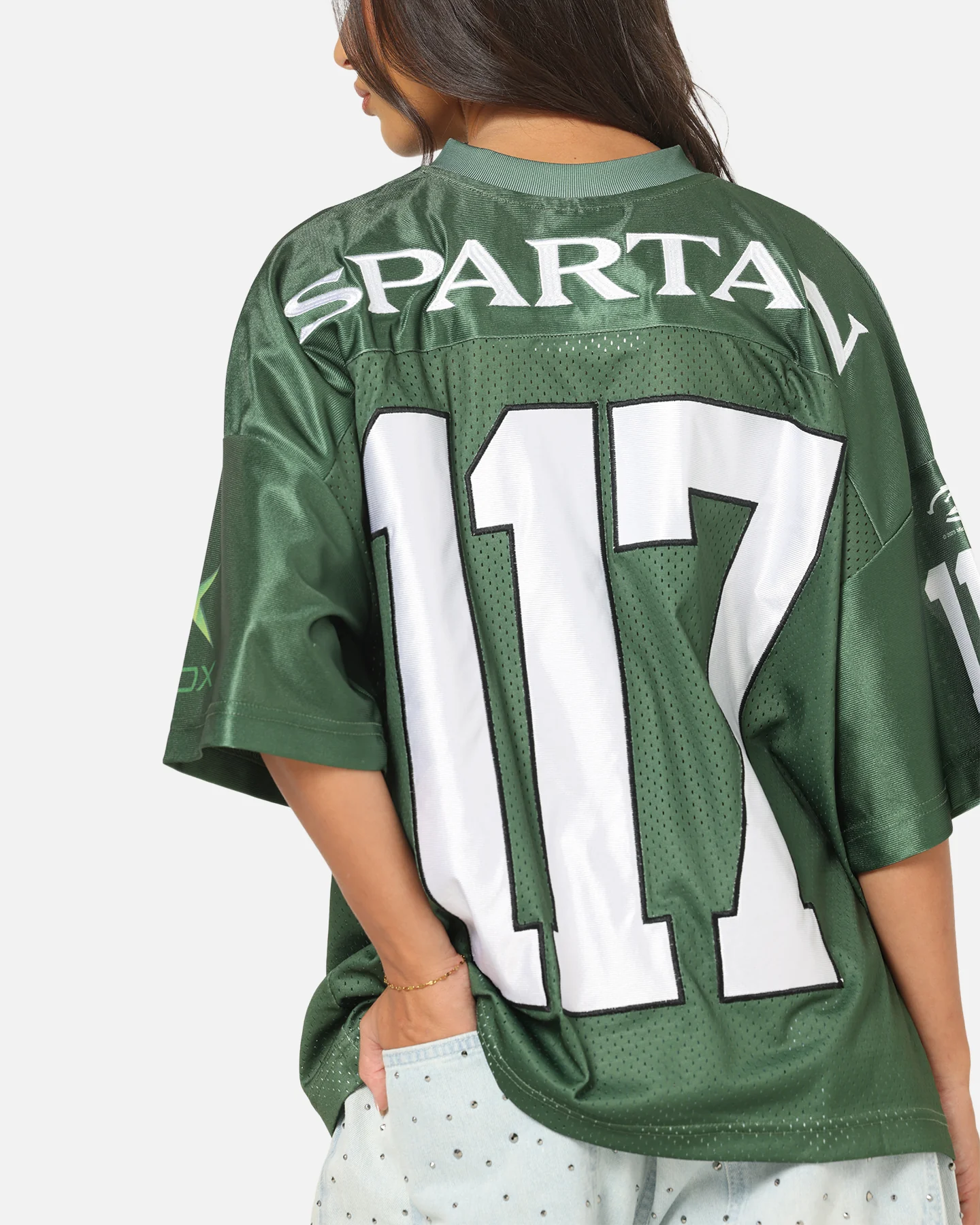 73Studio X Halo 2 Spartan 117 Football Jersey Forest Green