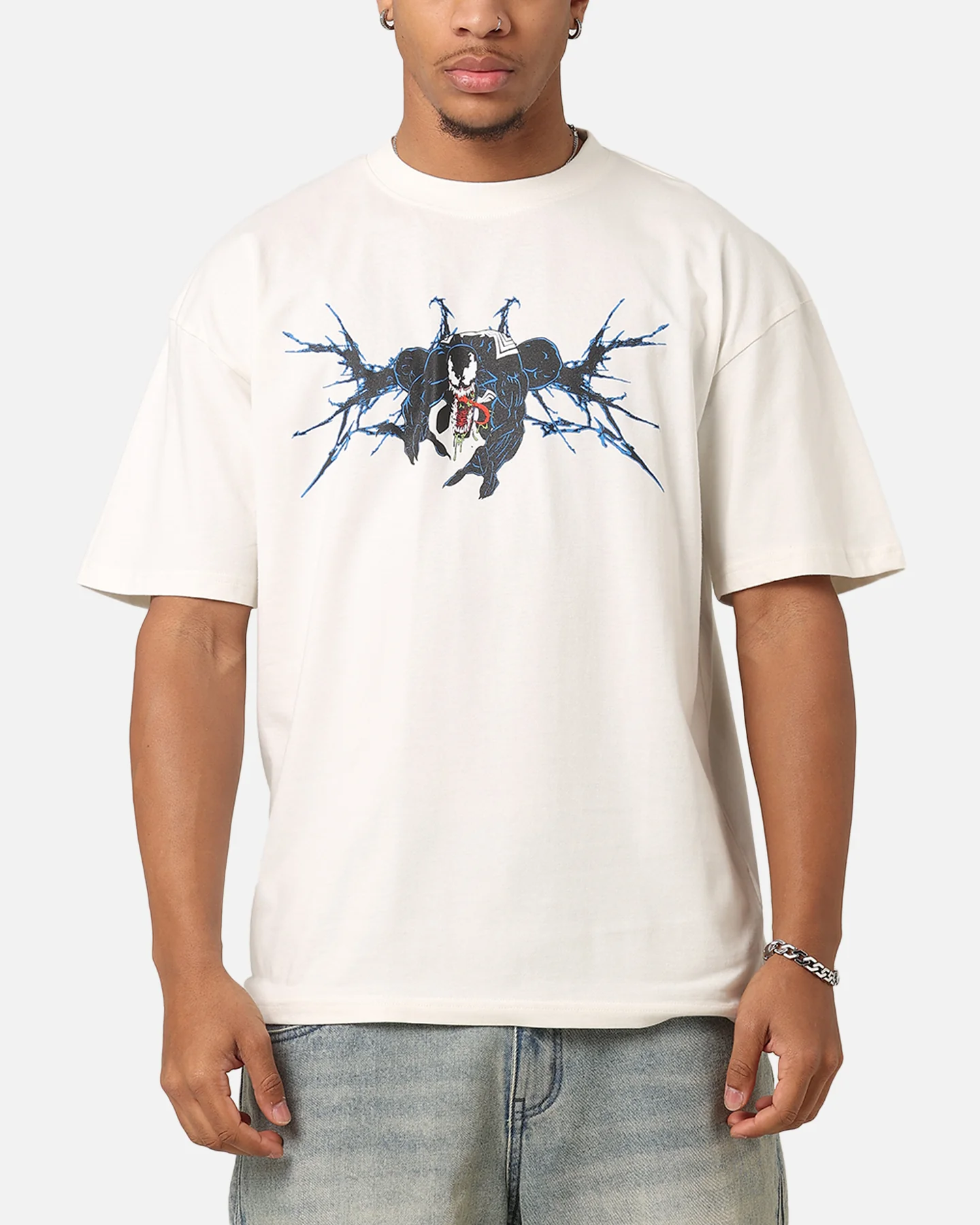 Goat Crew Marvel Spider-Man Y2K Venom T-Shirt Off White