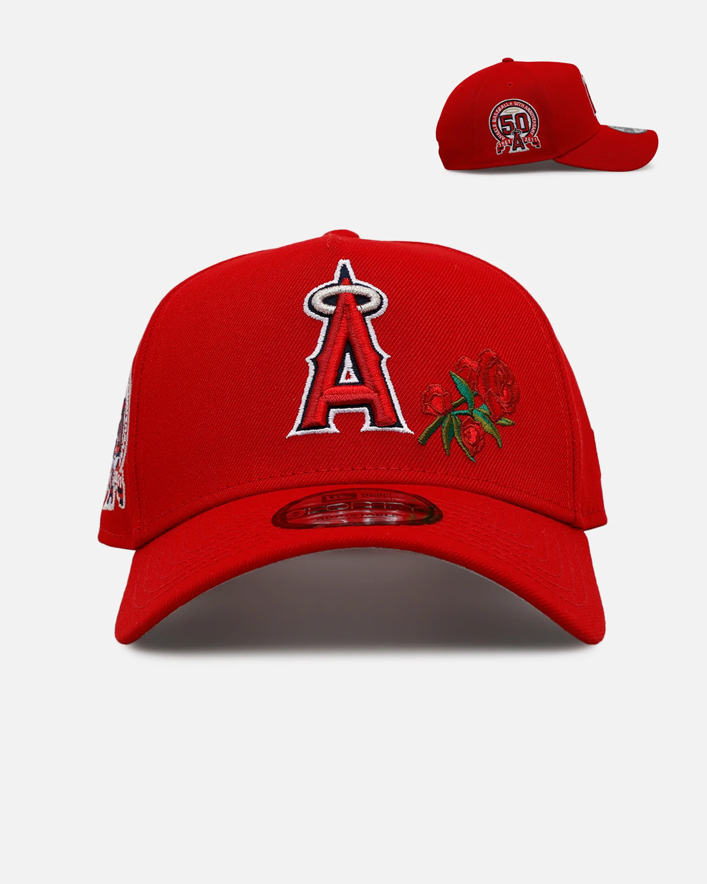 New Era Los Angeles Angels 'Official Team Color Rose' 9FORTY A-Frame Snapback Official Team Color