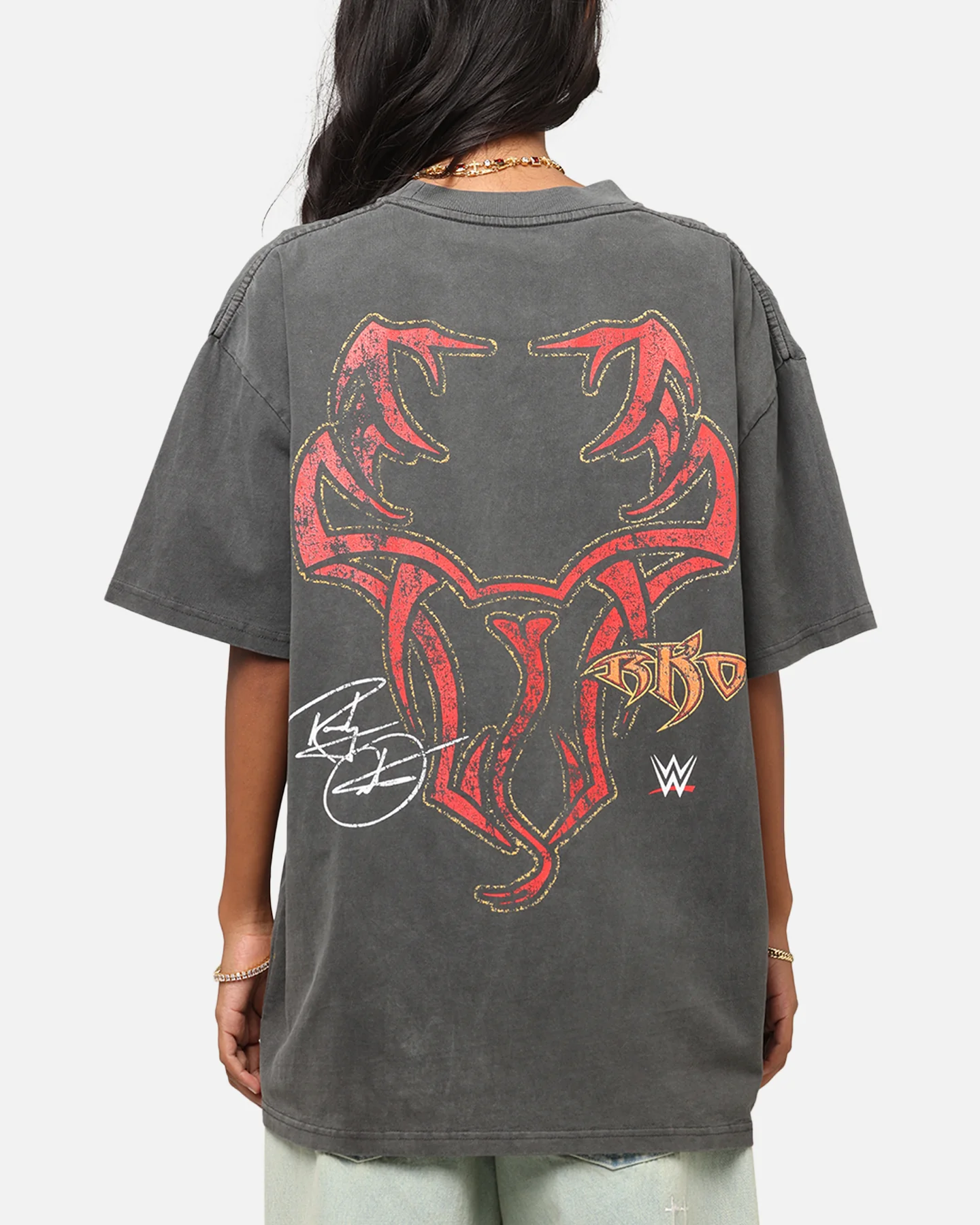 Culture Kings X WWE Randy Orton Heavyweight T-Shirt Black Wash