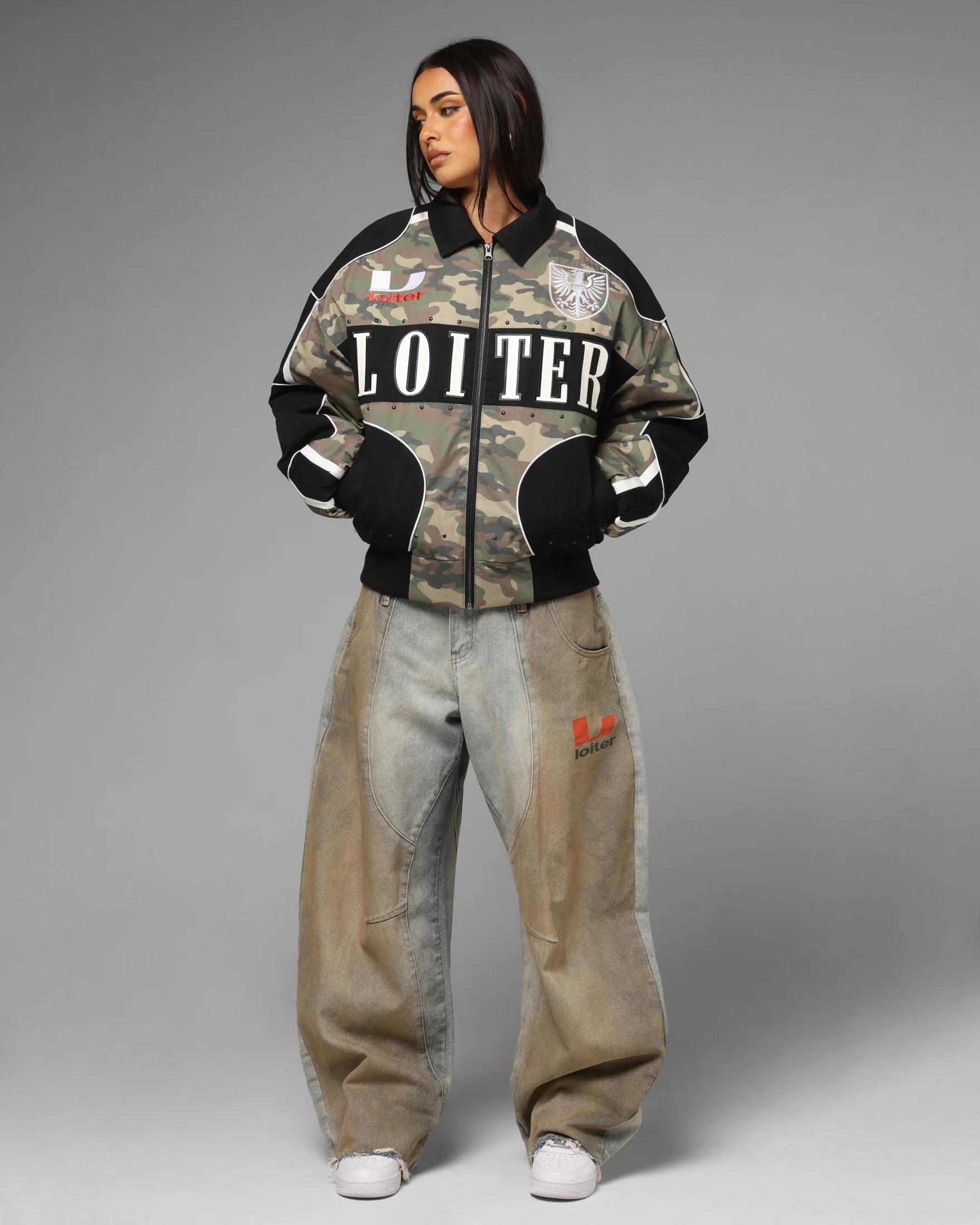 Loiter Enroute Racing Jacket Camo/Black