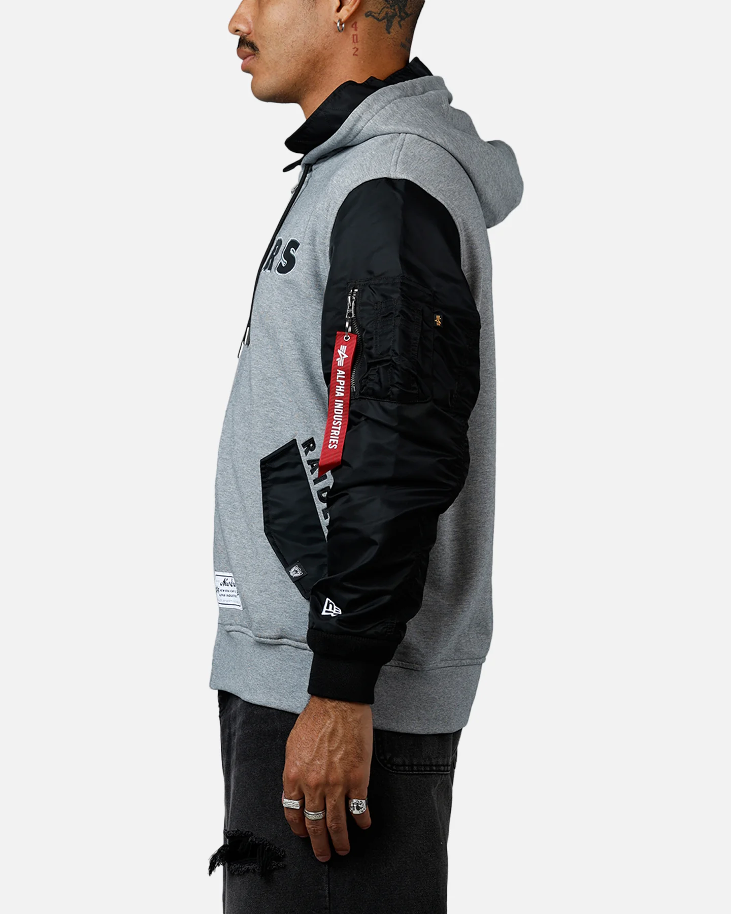 New Era X Alpha Series X NFL Oakland Raiders Jacket Grey/Black