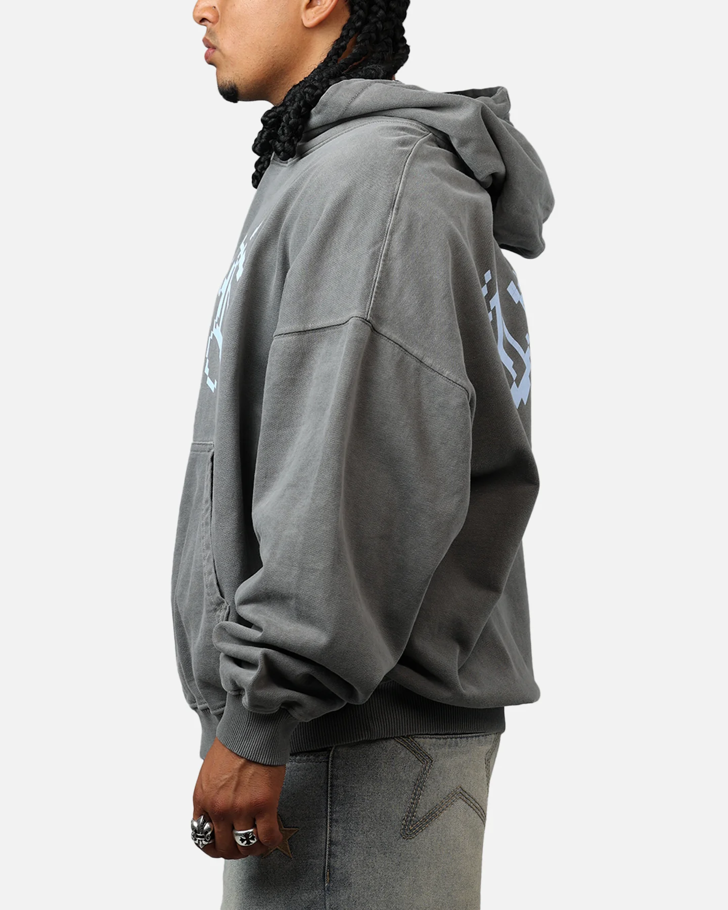 Carre Game Over Hoodie Washed Charcoal
