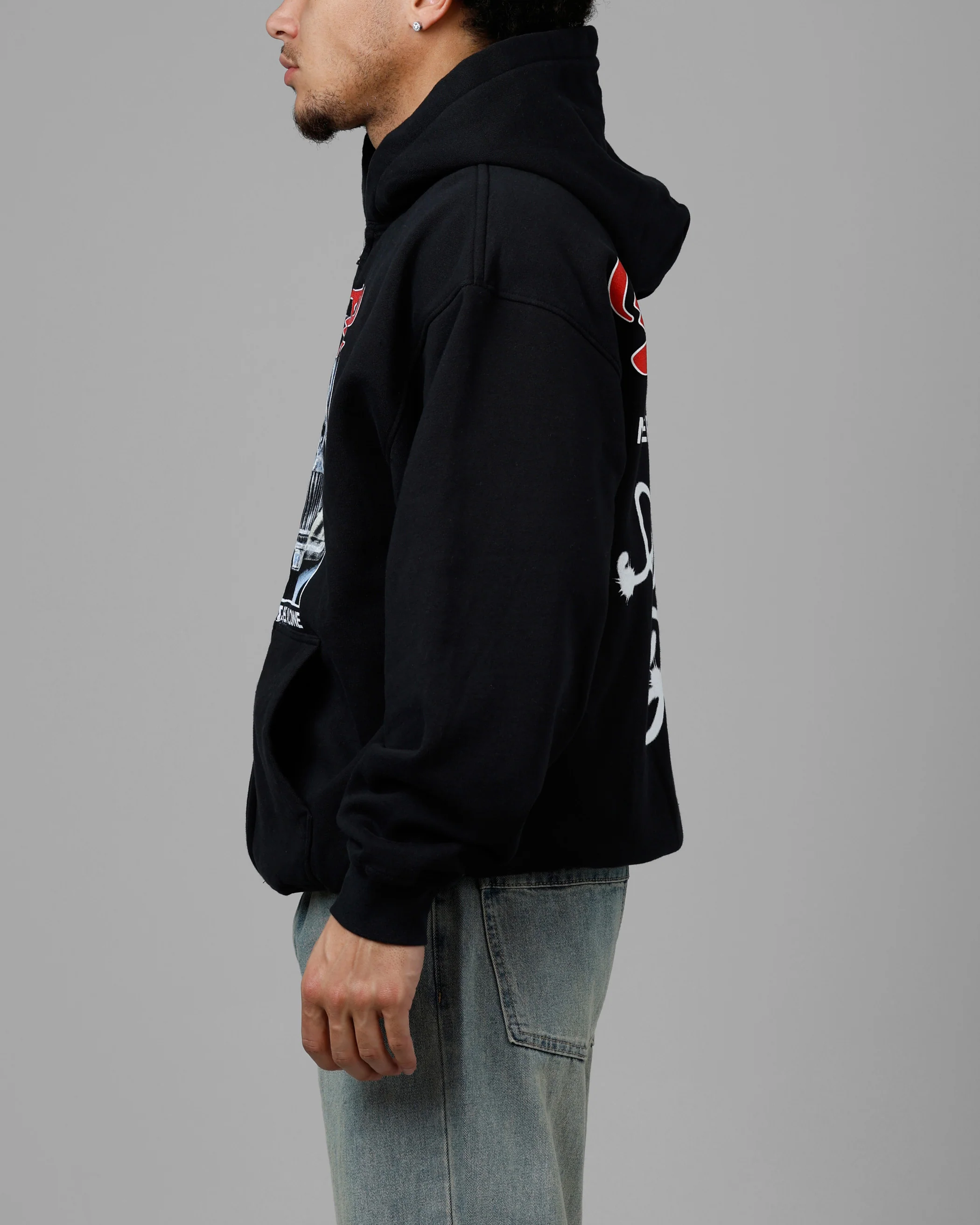 Loiter Always And Forever Zip Hoodie Black