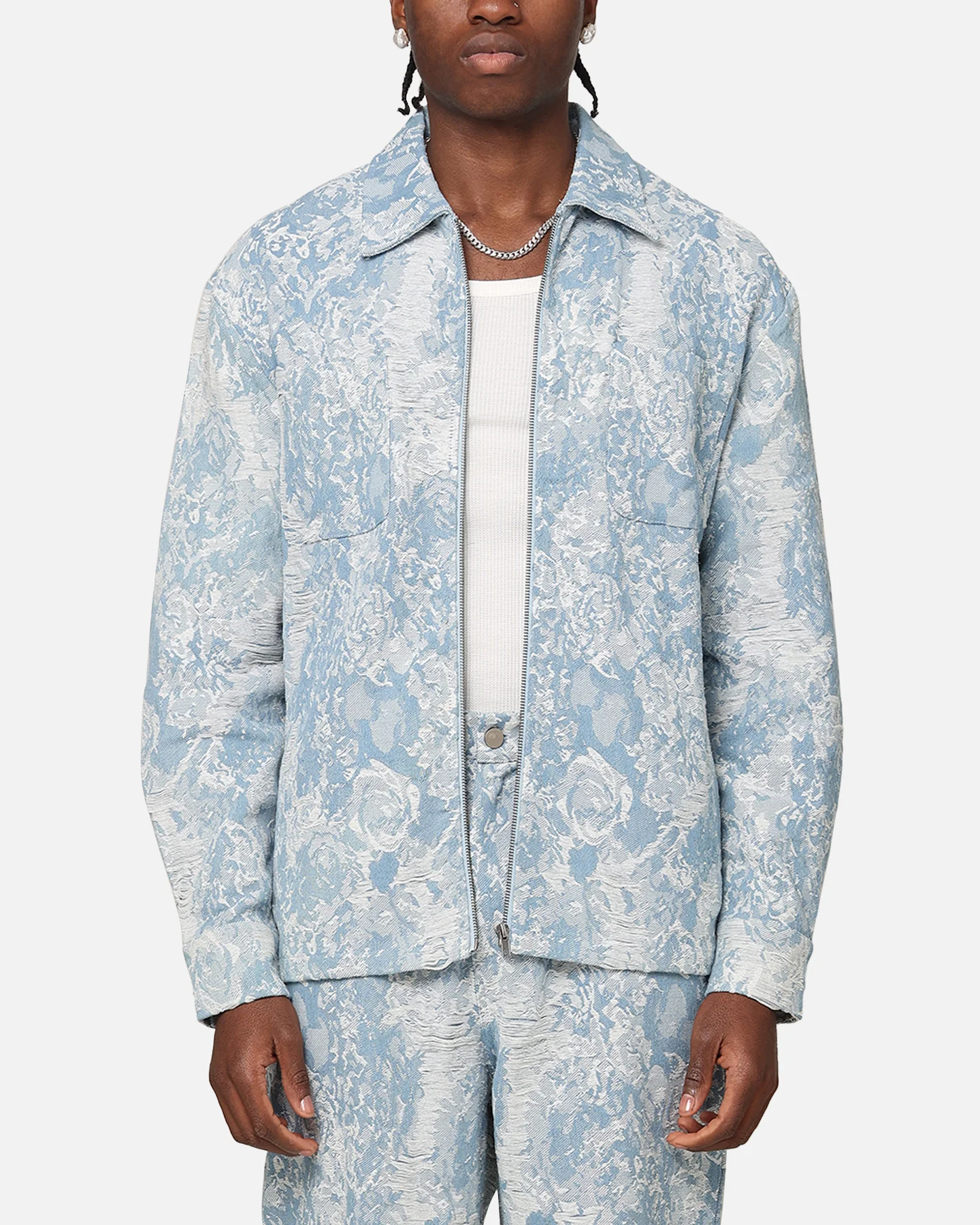 XXIII Denim Jacquard Jacket Pacific Blue